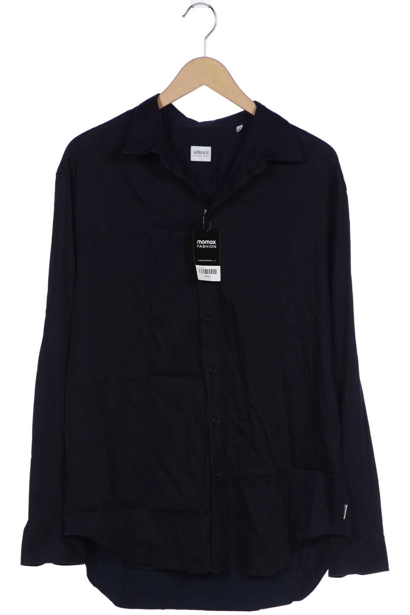 

Armani Collezioni Herren Hemd, marineblau, Gr. 56