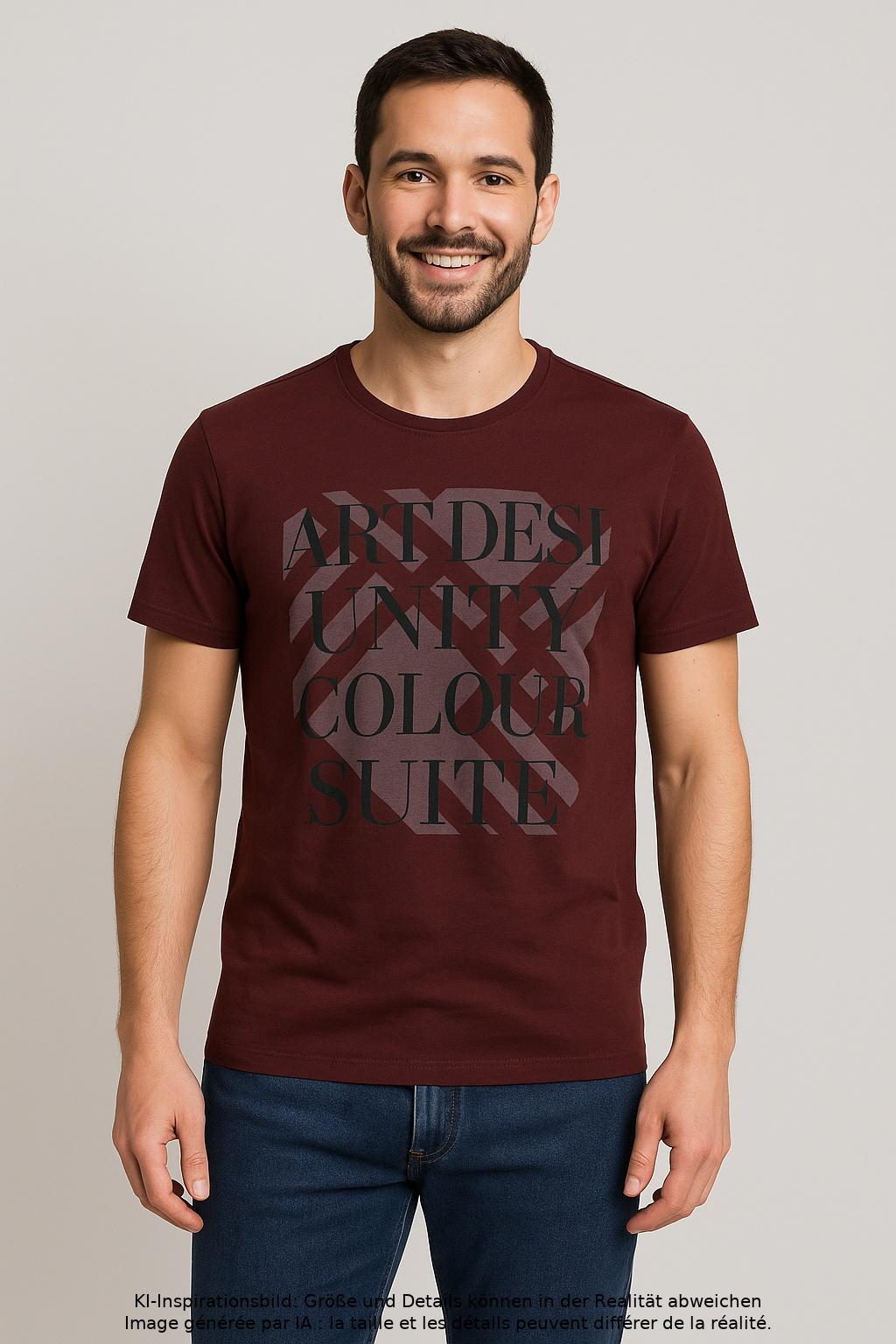 

Armani Jeans Herren T-Shirt, bordeaux, Gr. 52