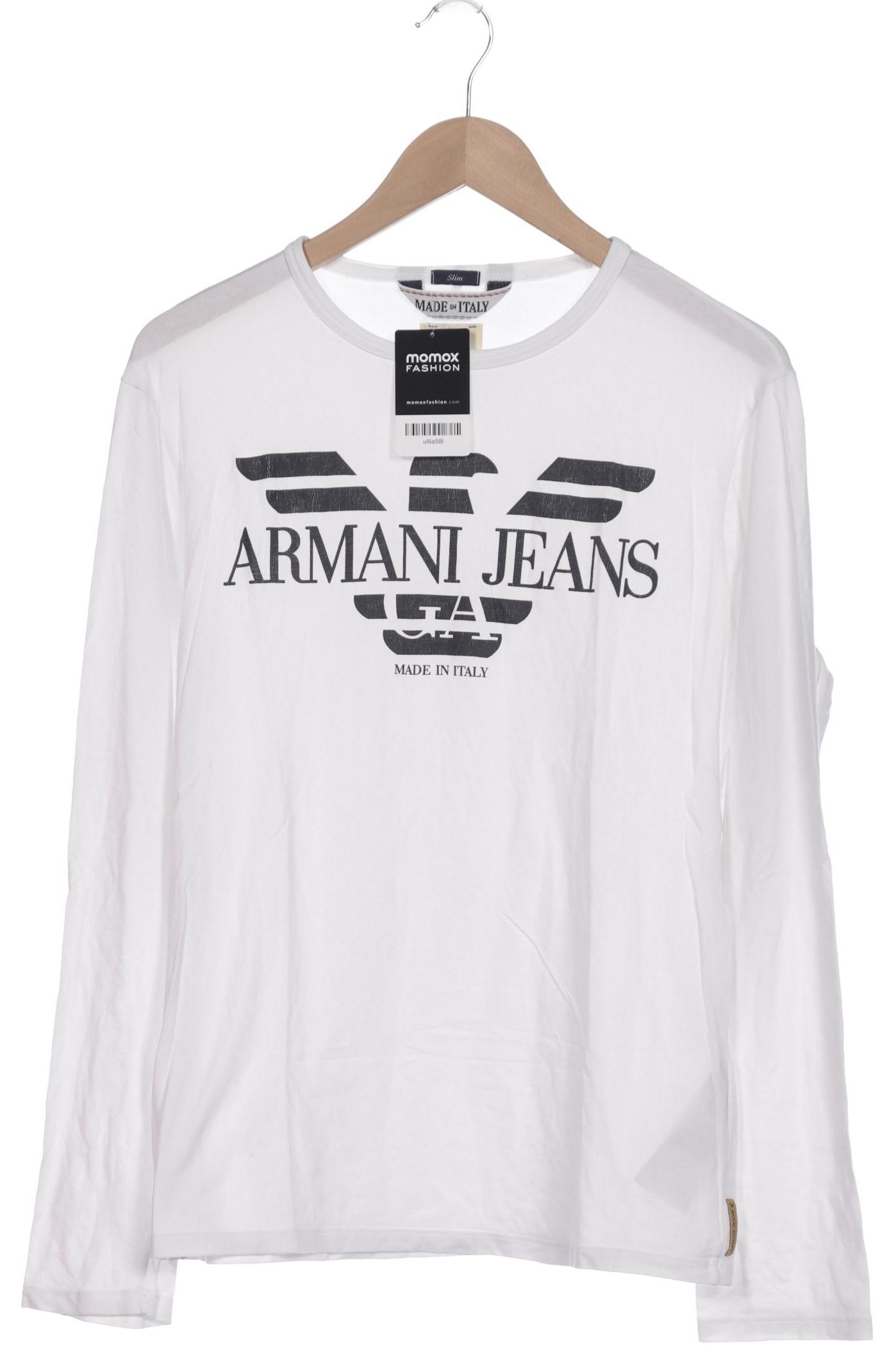 

Armani Jeans Herren Langarmshirt, weiß, Gr. 52