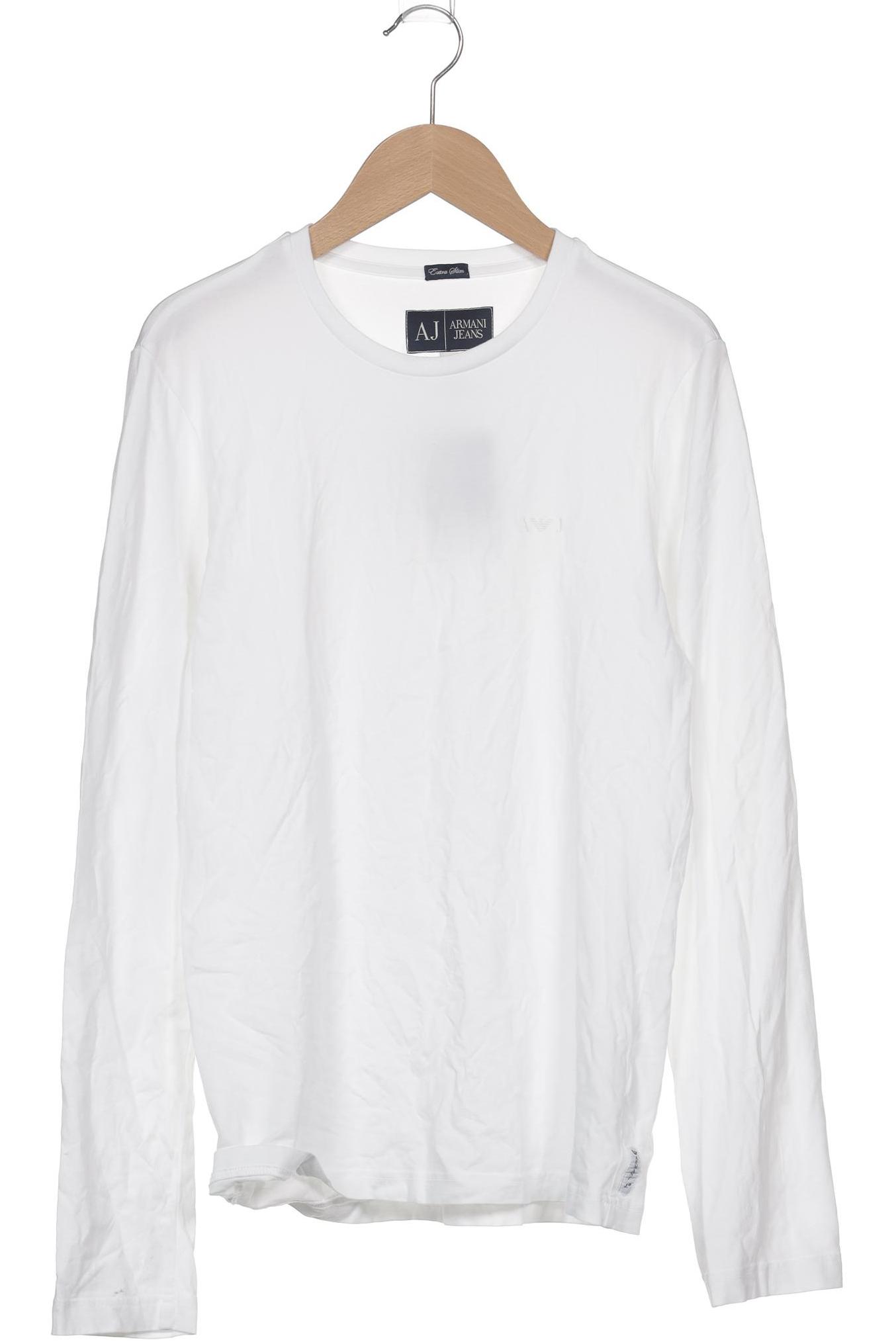 

Armani Jeans Herren Langarmshirt, weiß, Gr. 48