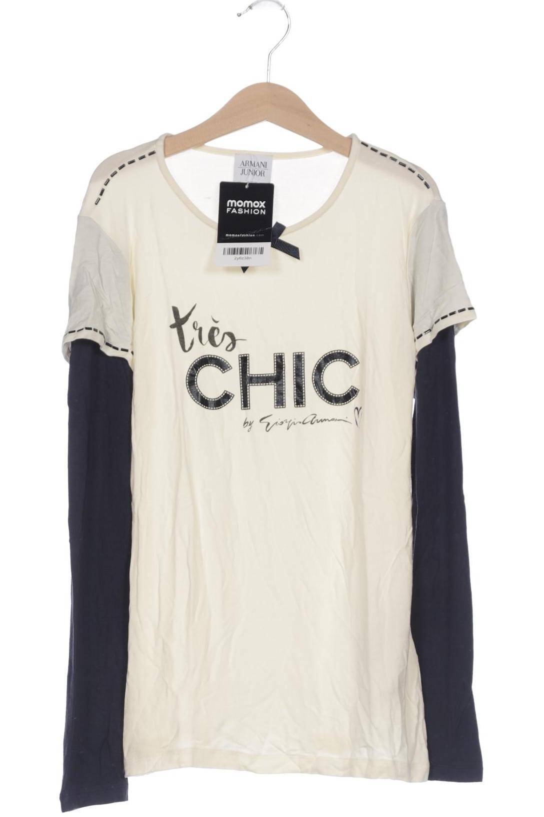 

Armani Junior Damen Langarmshirt, cremeweiß, Gr. 152