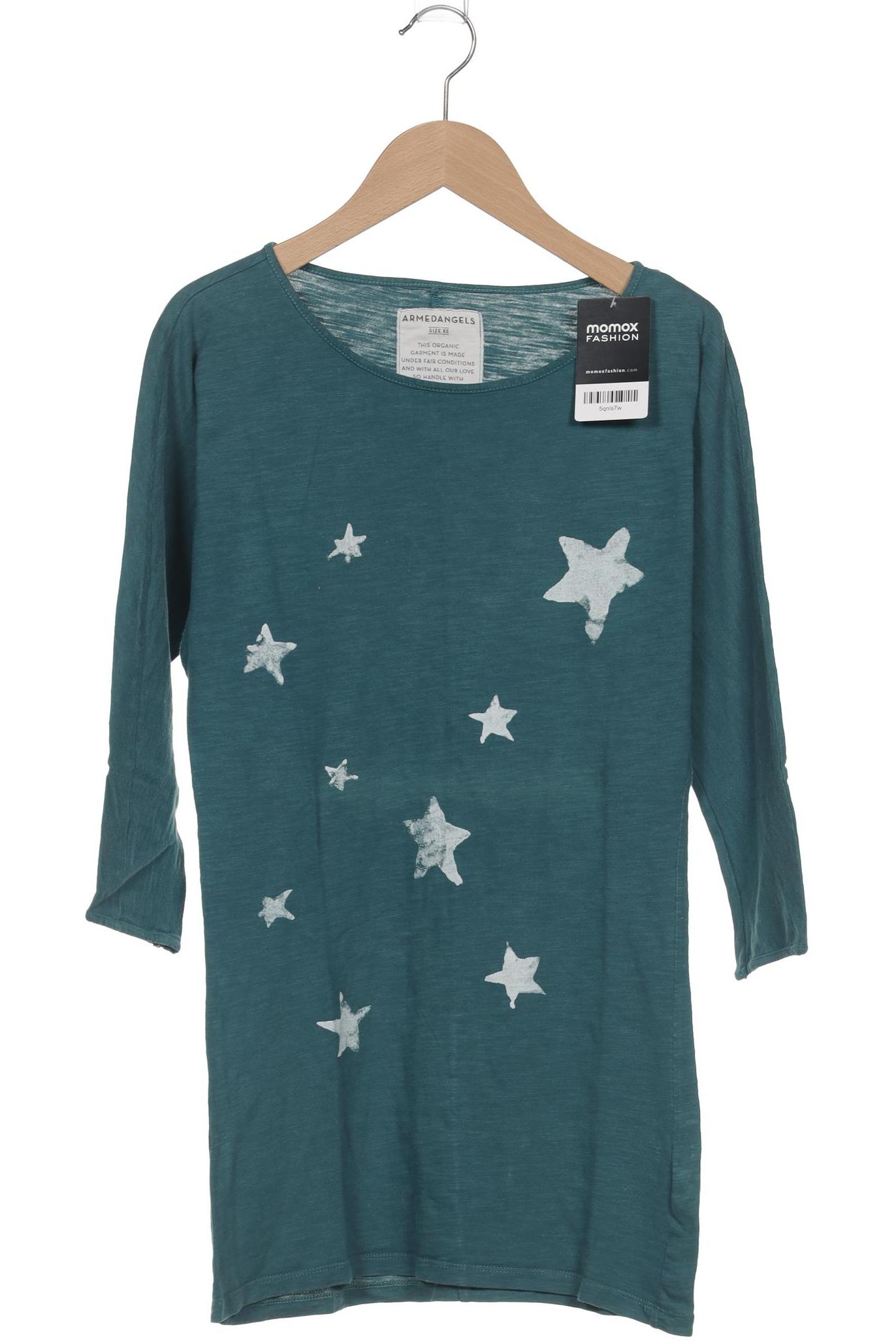 

Armedangels Damen Langarmshirt, türkis, Gr. 34