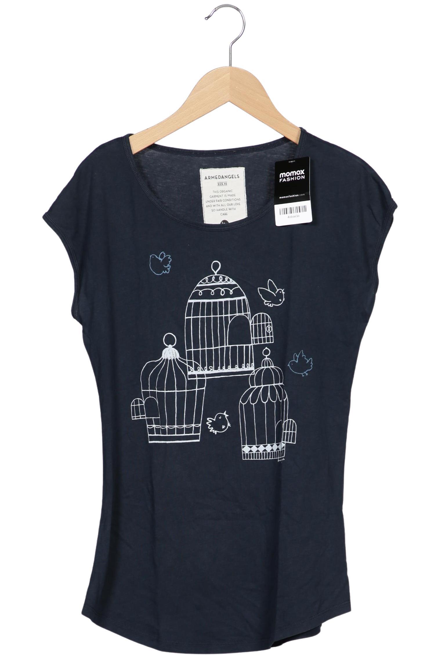 

Armedangels Damen T-Shirt, marineblau, Gr. 34