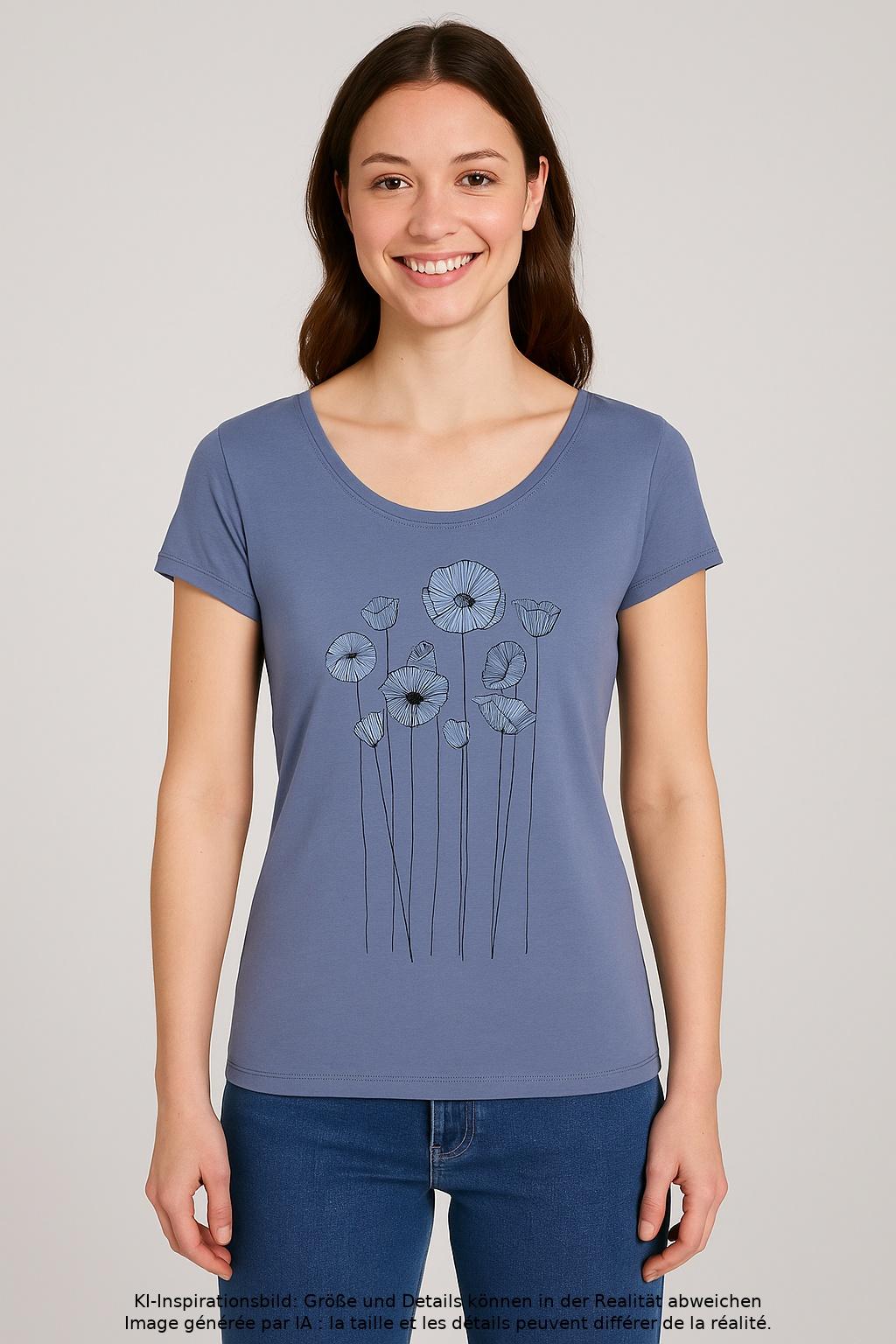 

Armedangels Damen T-Shirt, blau, Gr. 34