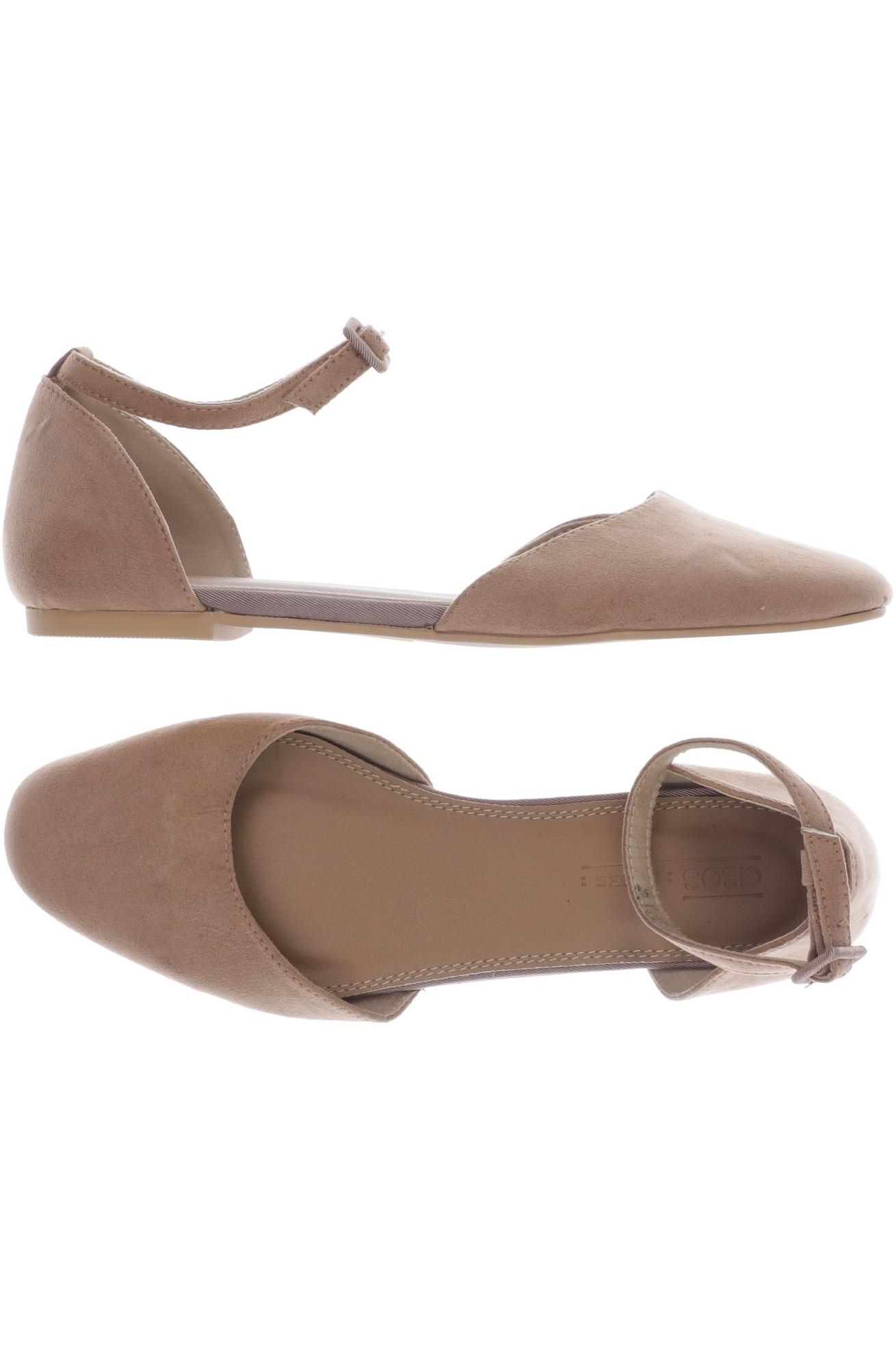 

asos Damen Ballerinas, braun, Gr. 5