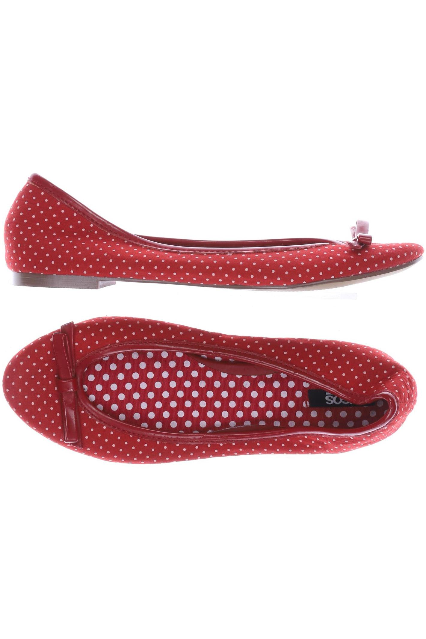 

asos Damen Ballerinas, rot, Gr. 4