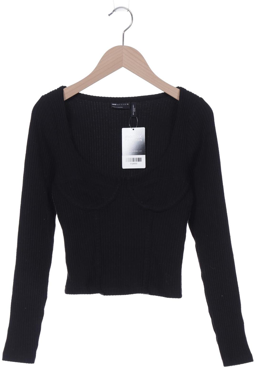 

asos Damen Langarmshirt, schwarz, Gr. 34