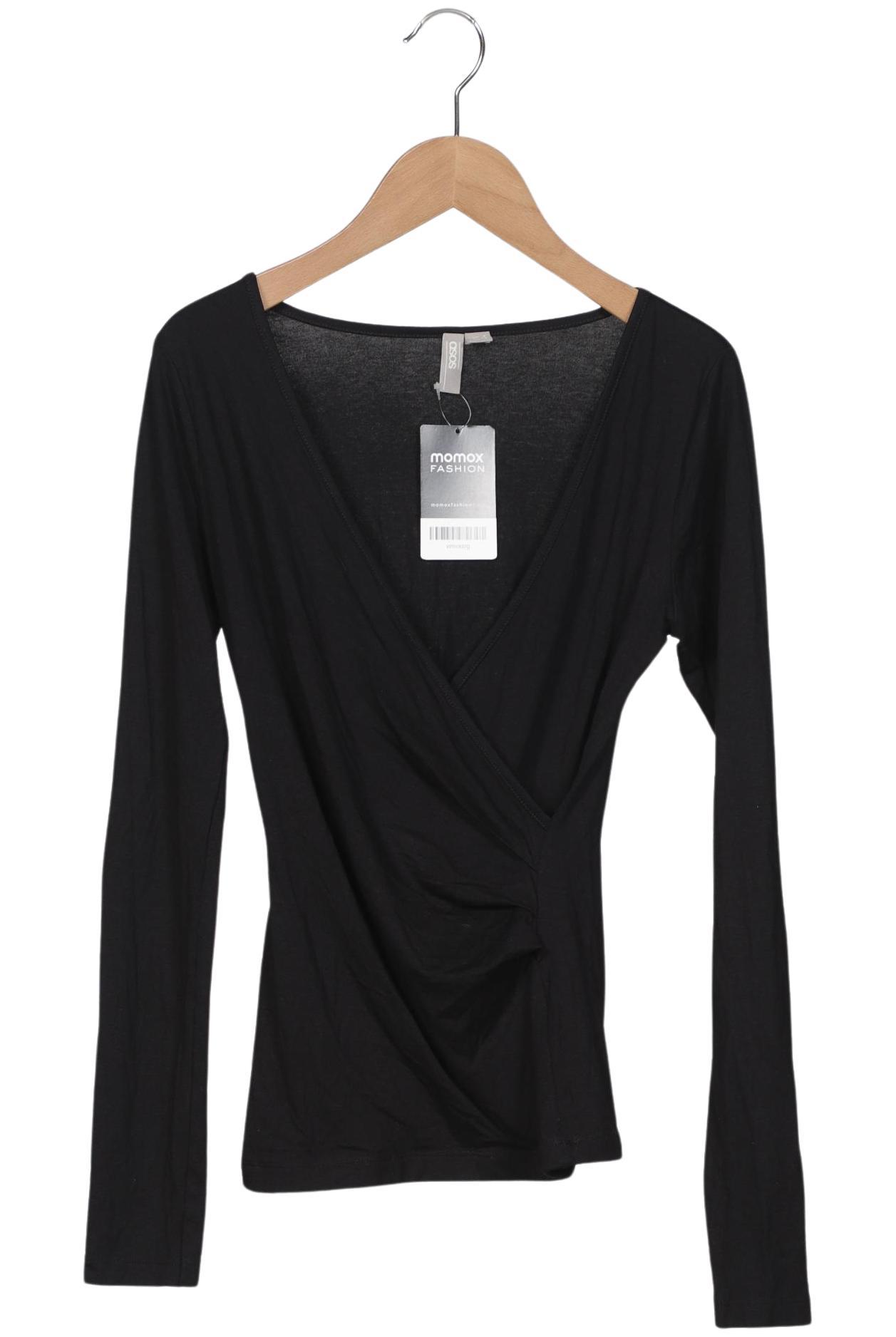 

asos Damen Langarmshirt, schwarz, Gr. 34