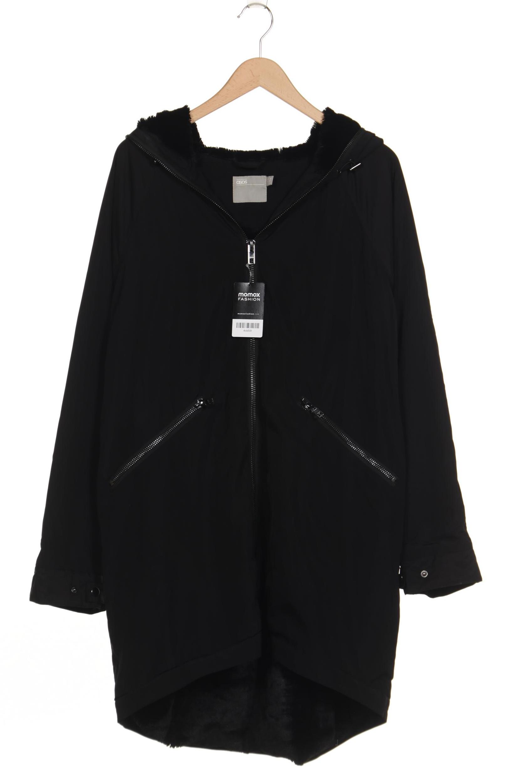 

asos Damen Mantel, schwarz, Gr. 42