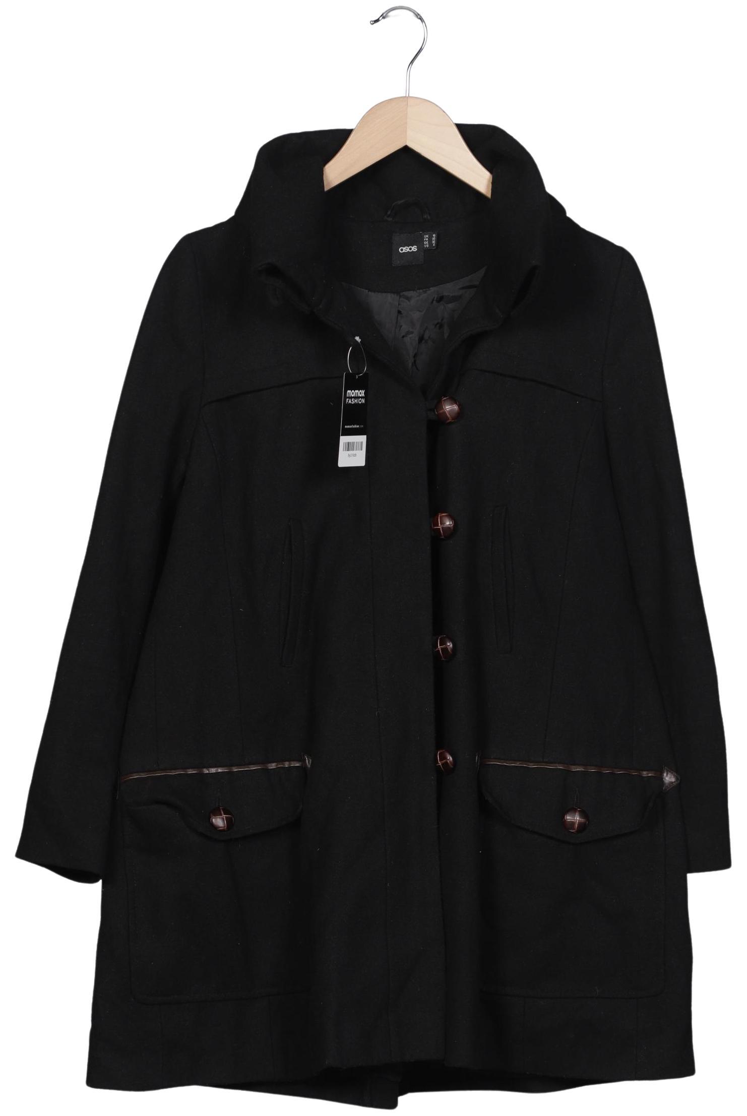 

asos Damen Mantel, schwarz, Gr. 36