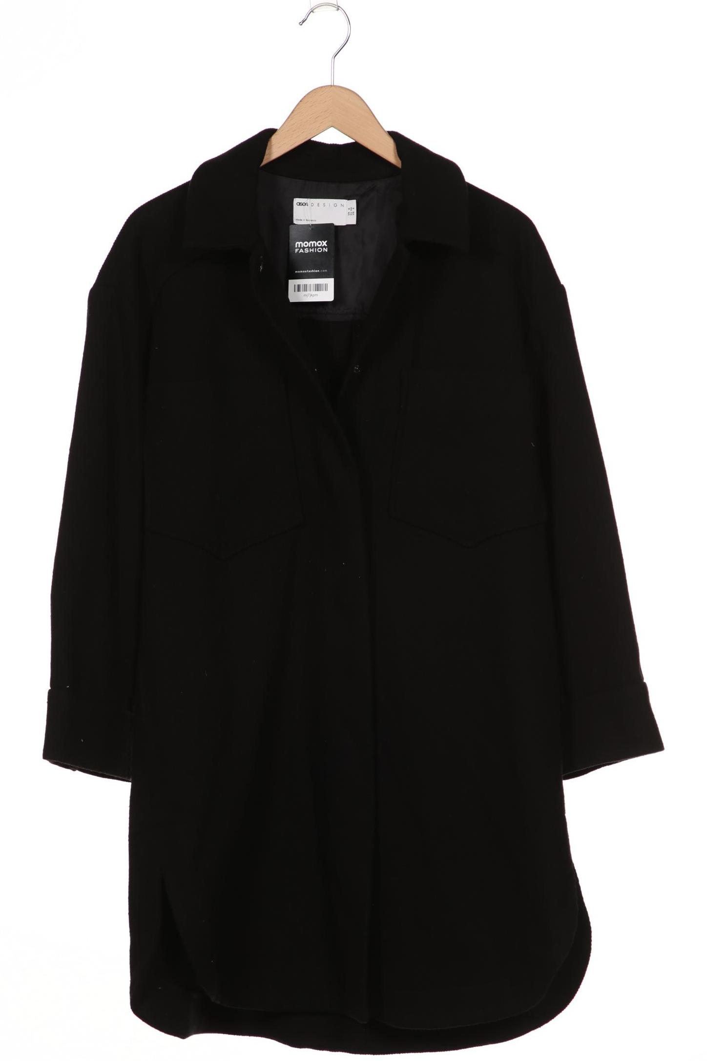 

asos Damen Mantel, schwarz, Gr. 34