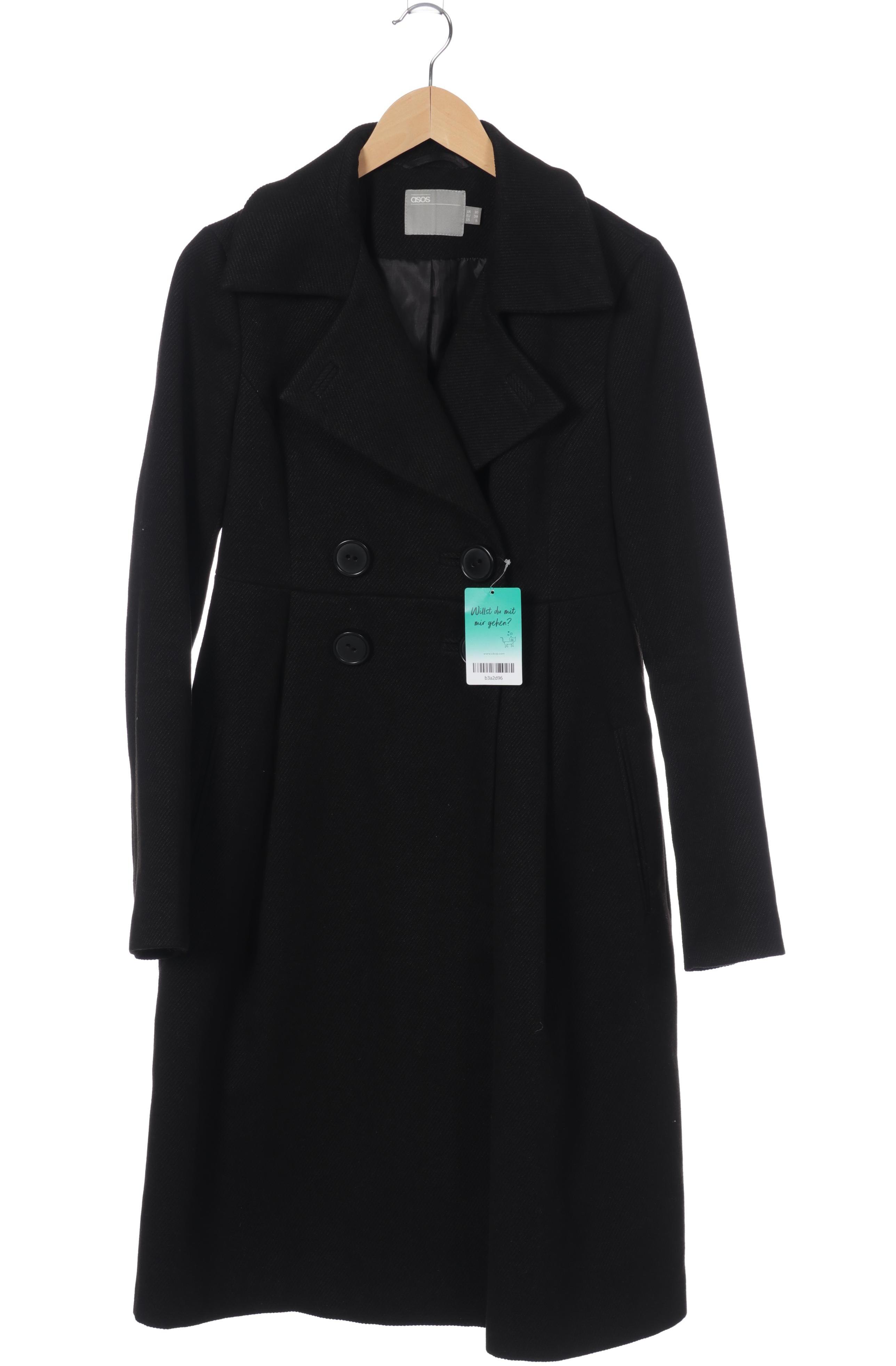 

asos Damen Mantel, schwarz, Gr. 38