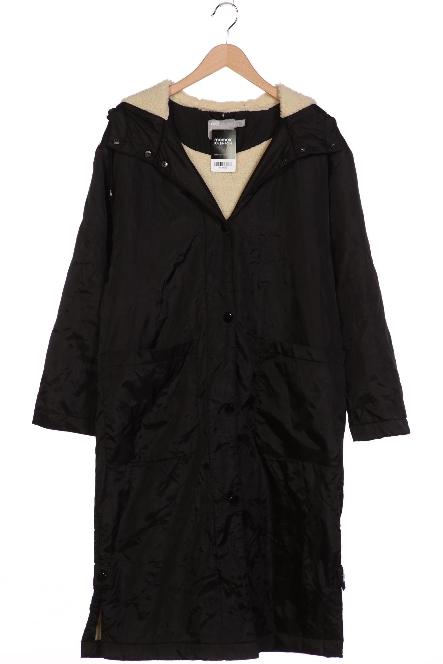 

asos Damen Mantel, schwarz, Gr. 38