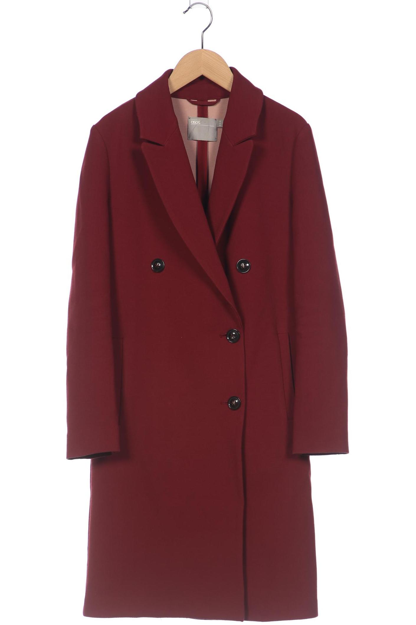 

asos Damen Mantel, bordeaux, Gr. 32