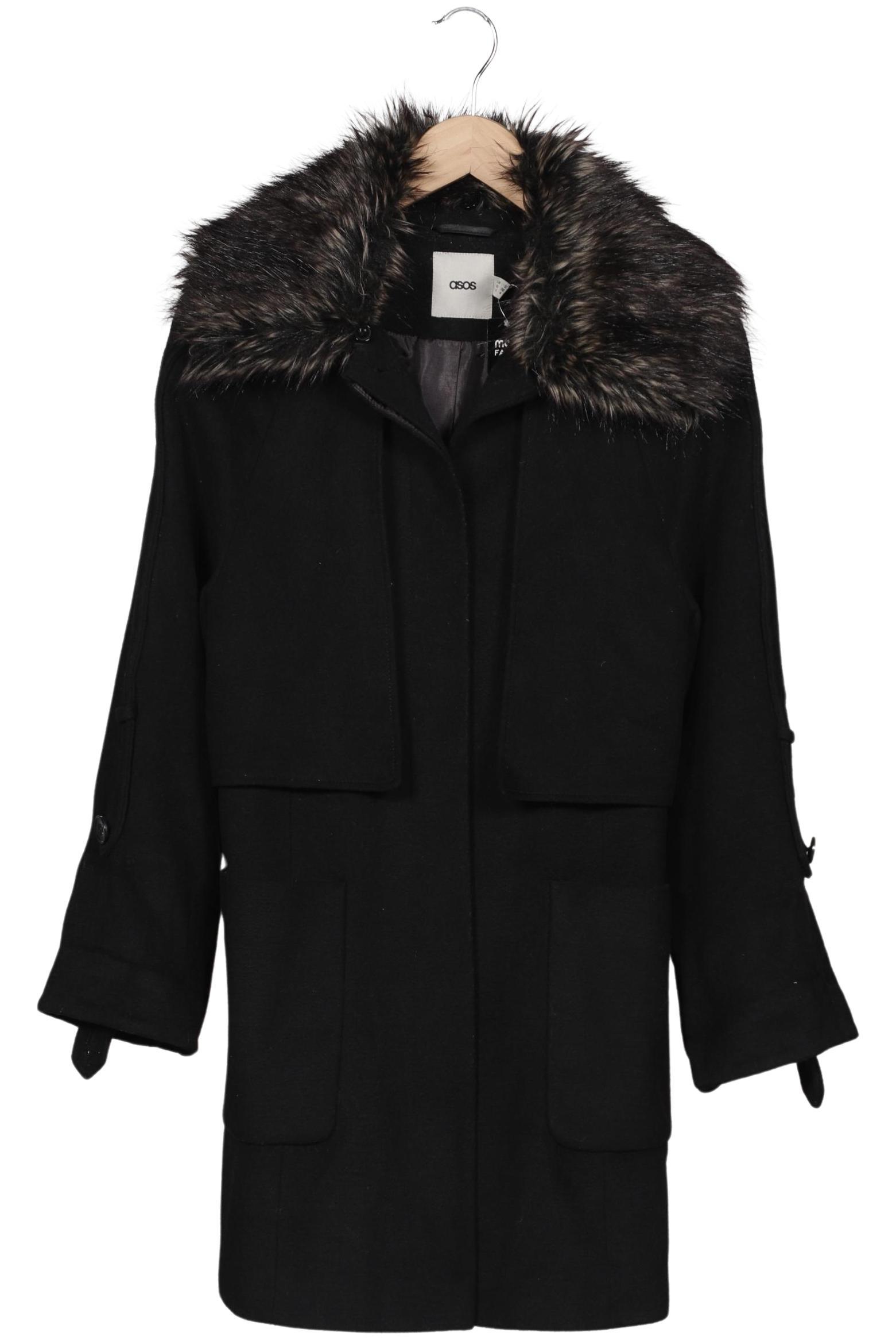 

asos Damen Mantel, schwarz, Gr. 36