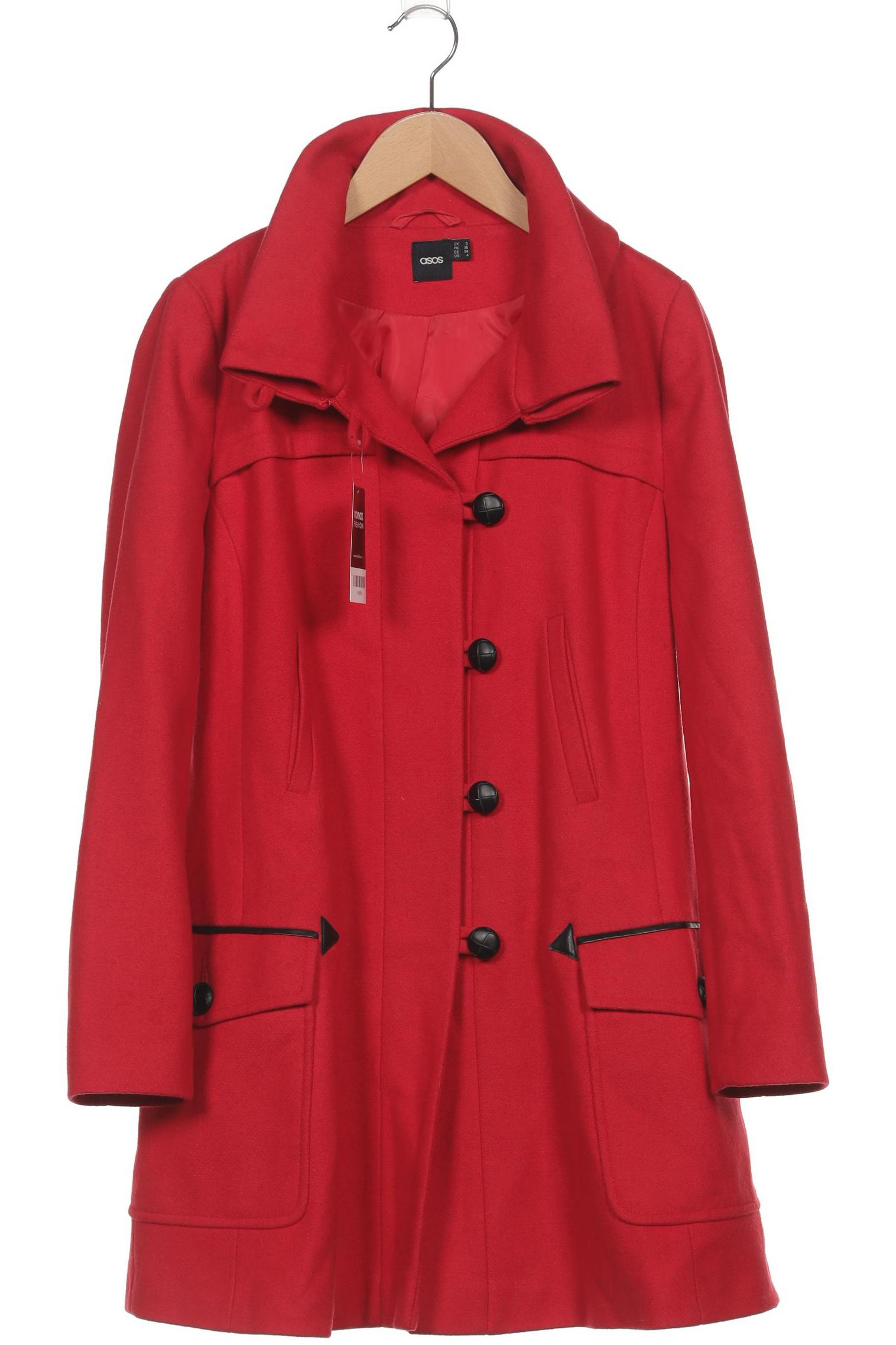 

asos Damen Mantel, rot, Gr. 34