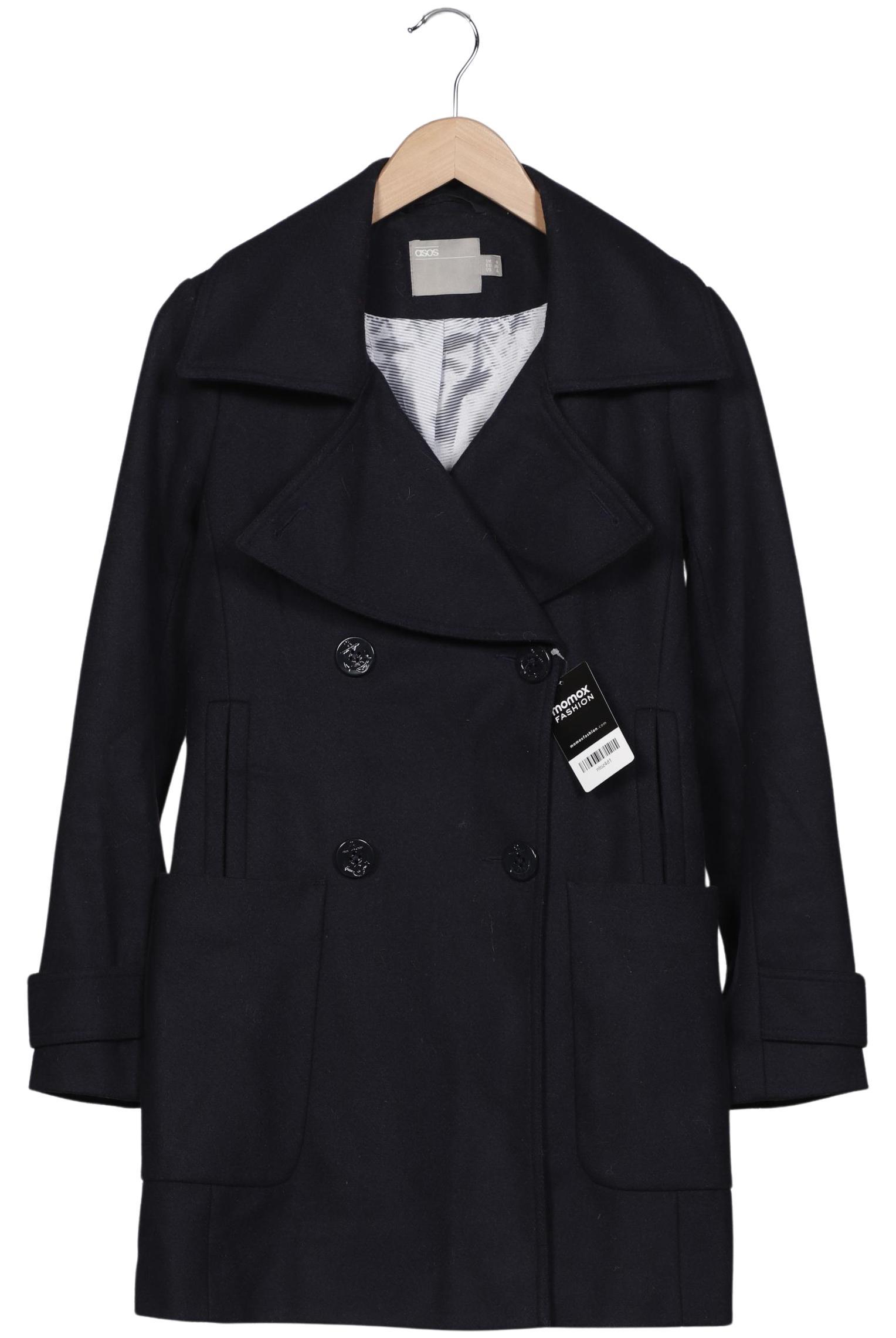 

asos Damen Mantel, marineblau, Gr. 36
