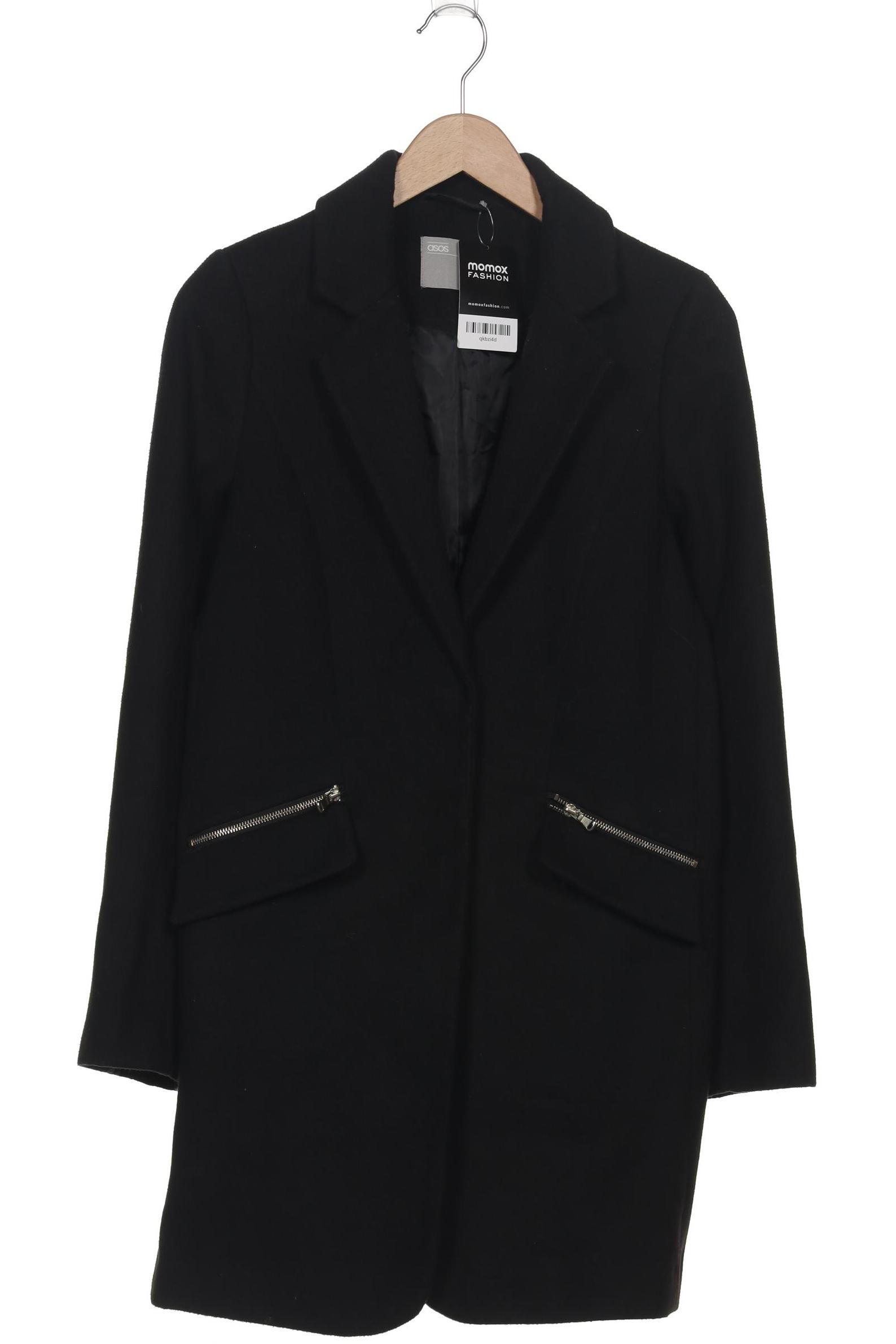 

asos Damen Mantel, schwarz, Gr. 38