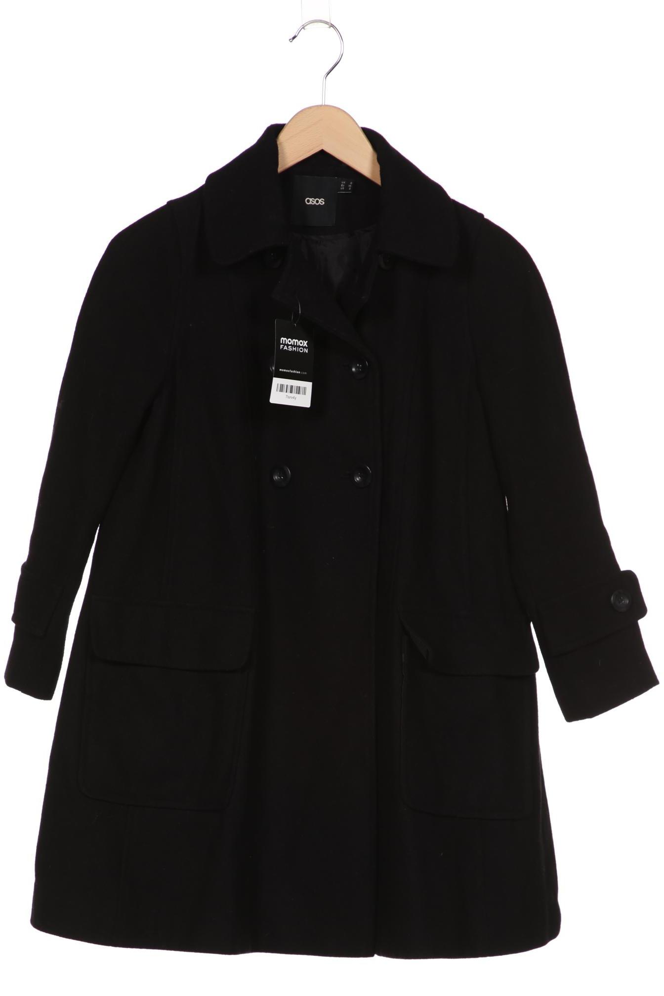 

asos Damen Mantel, schwarz, Gr. 34
