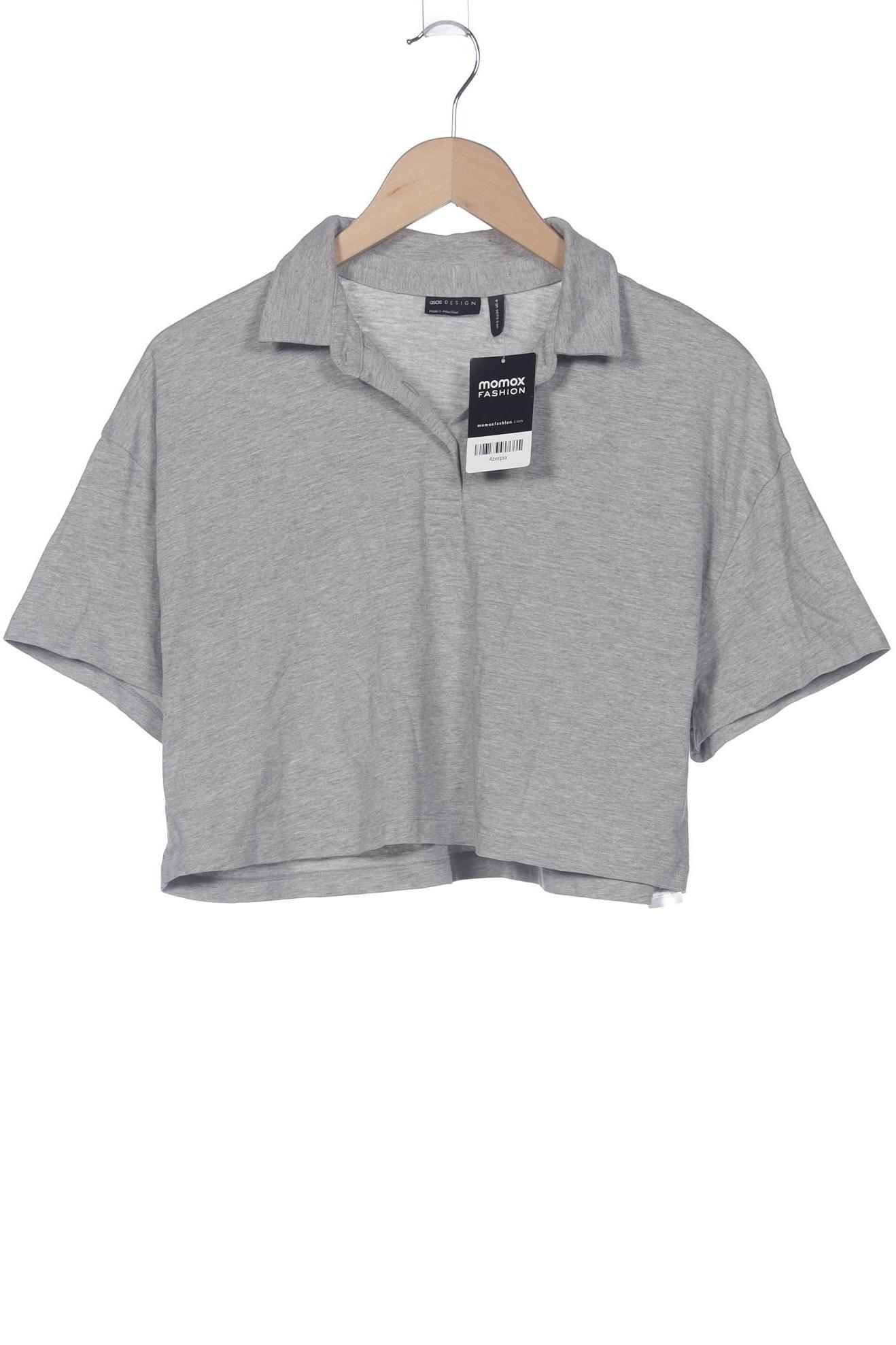 

asos Damen Poloshirt, grau, Gr. 36