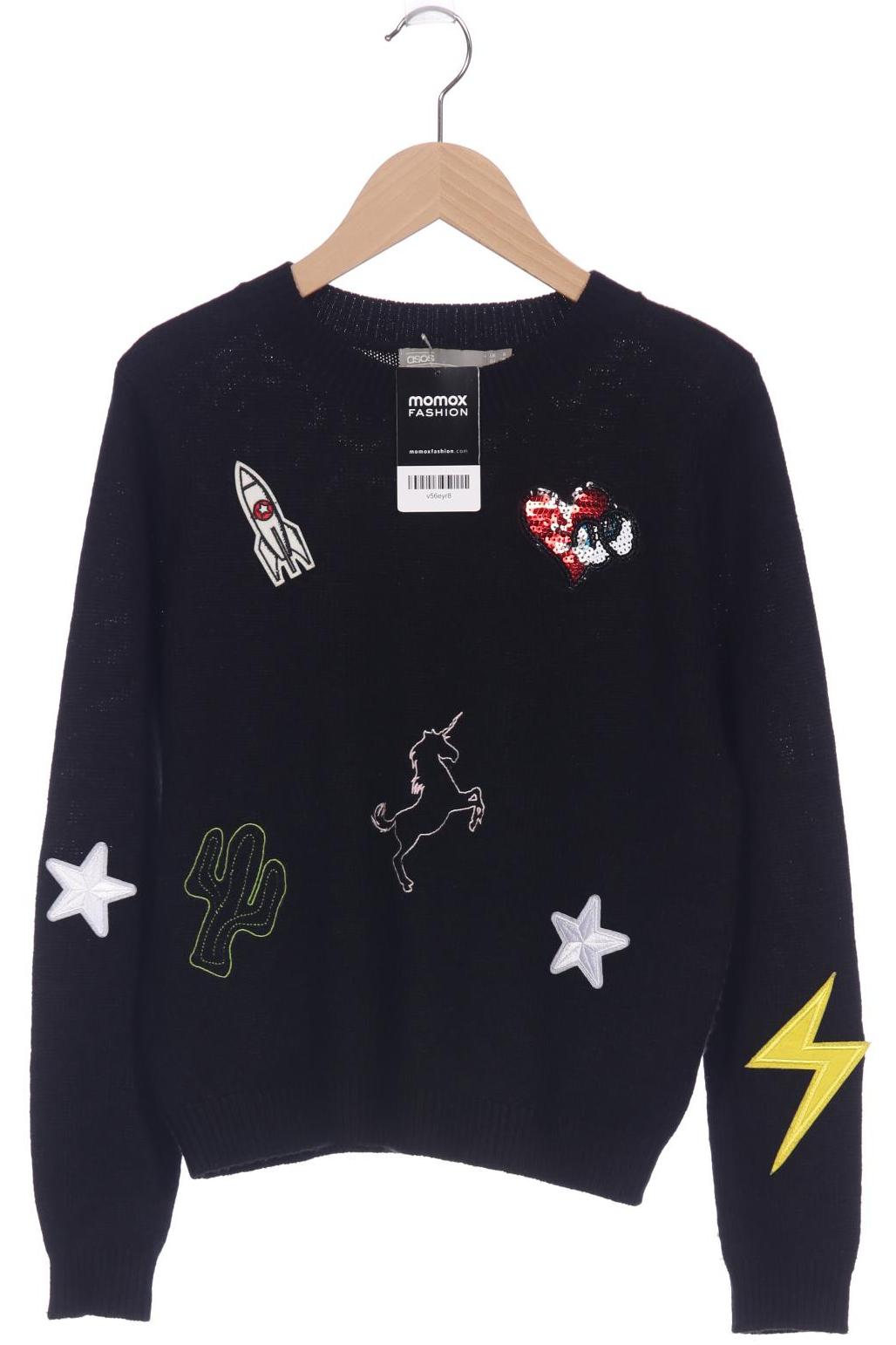 

asos Damen Pullover, schwarz, Gr. 36