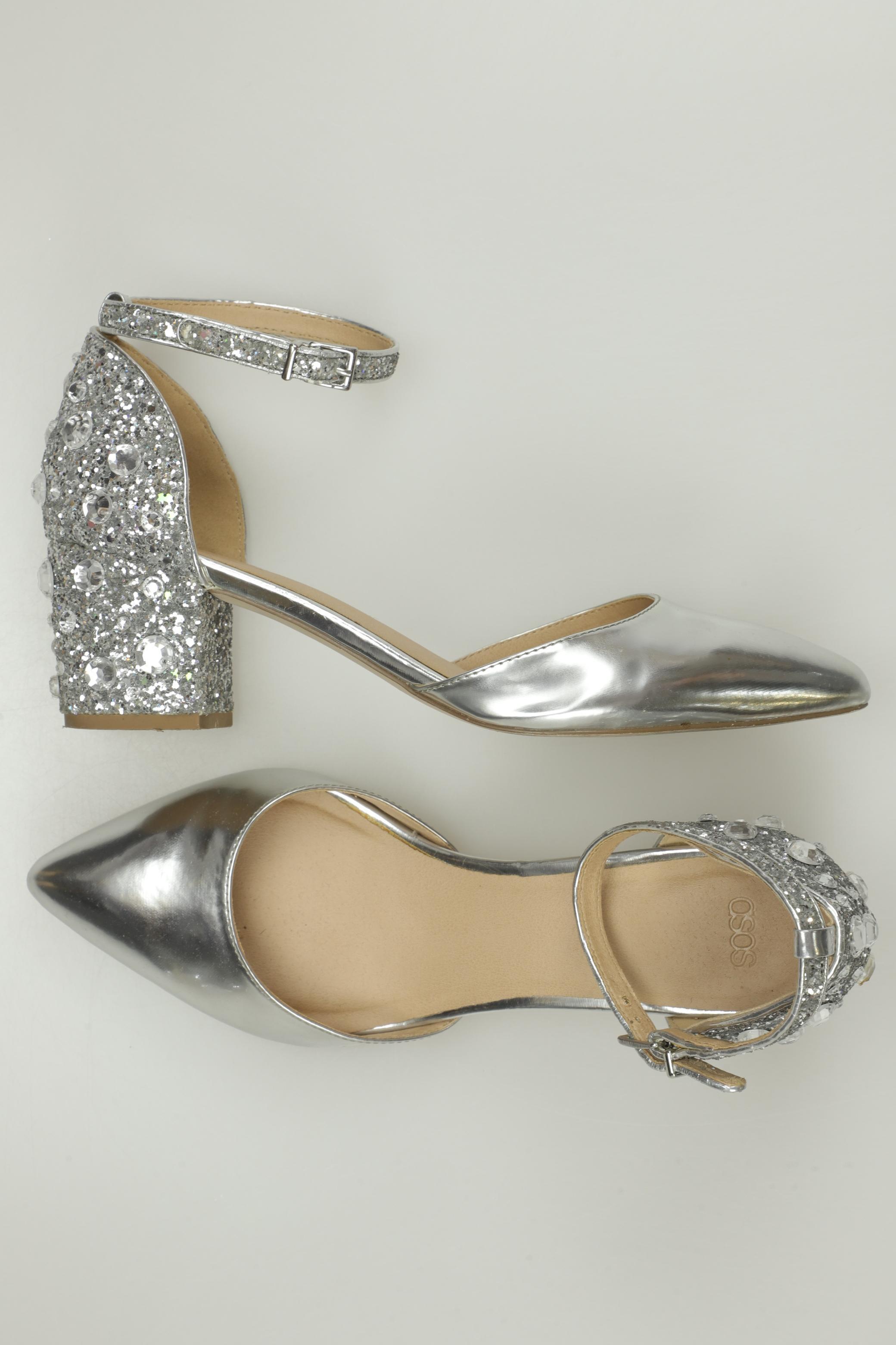 

asos Damen Pumps, silber, Gr. 7