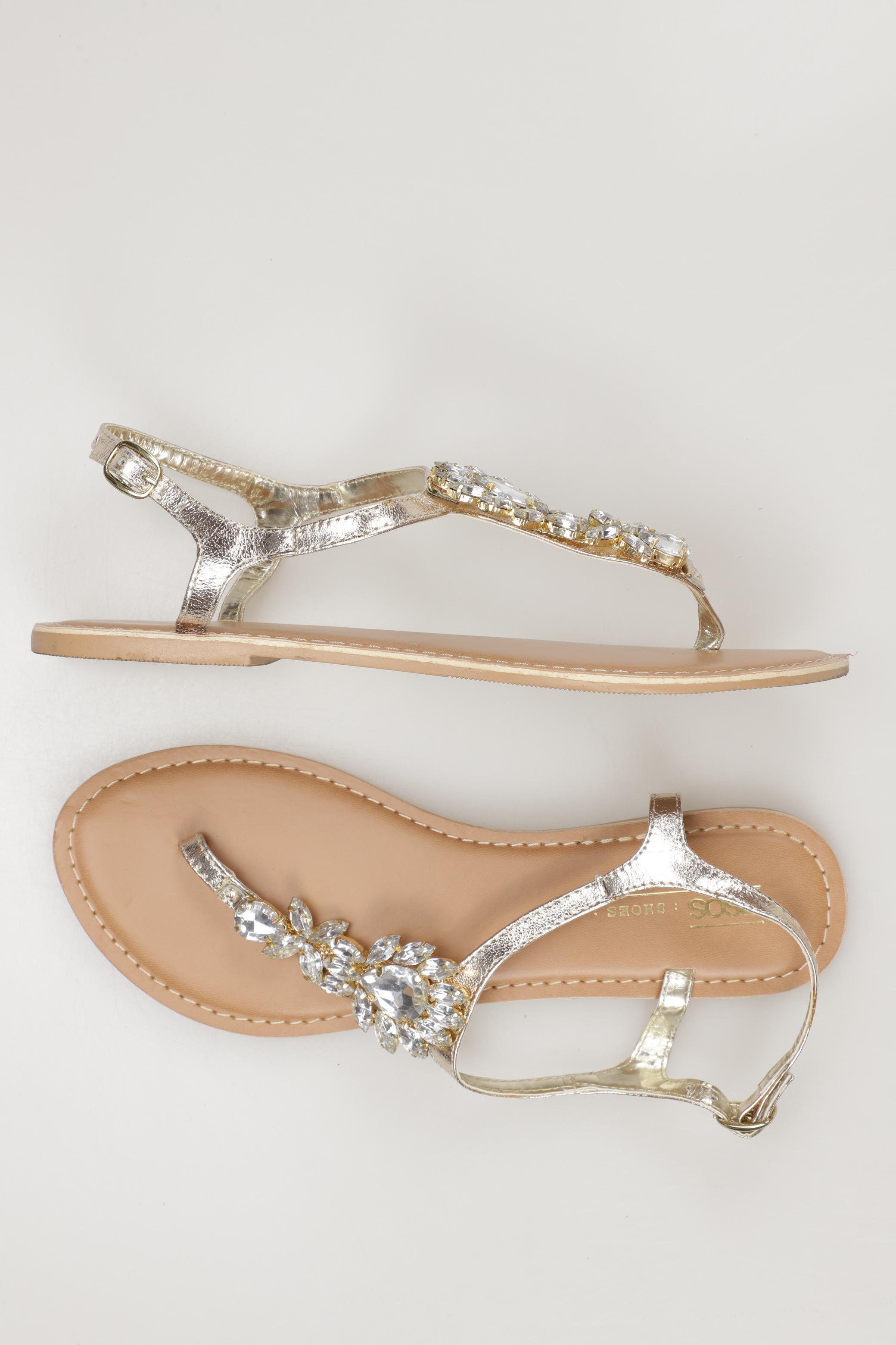 

asos Damen Sandale, gold, Gr. 39