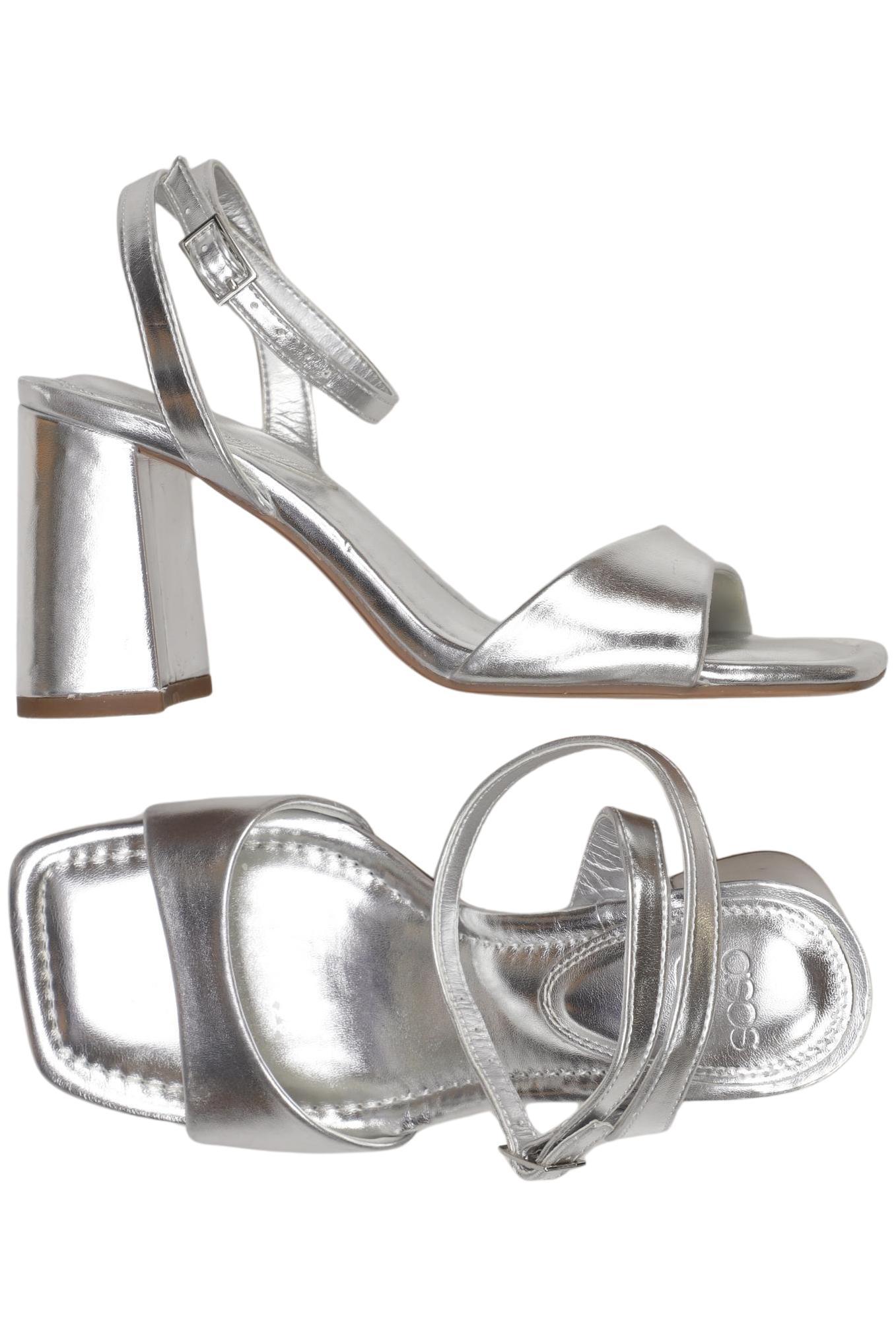

asos Damen Sandale, silber, Gr. 37