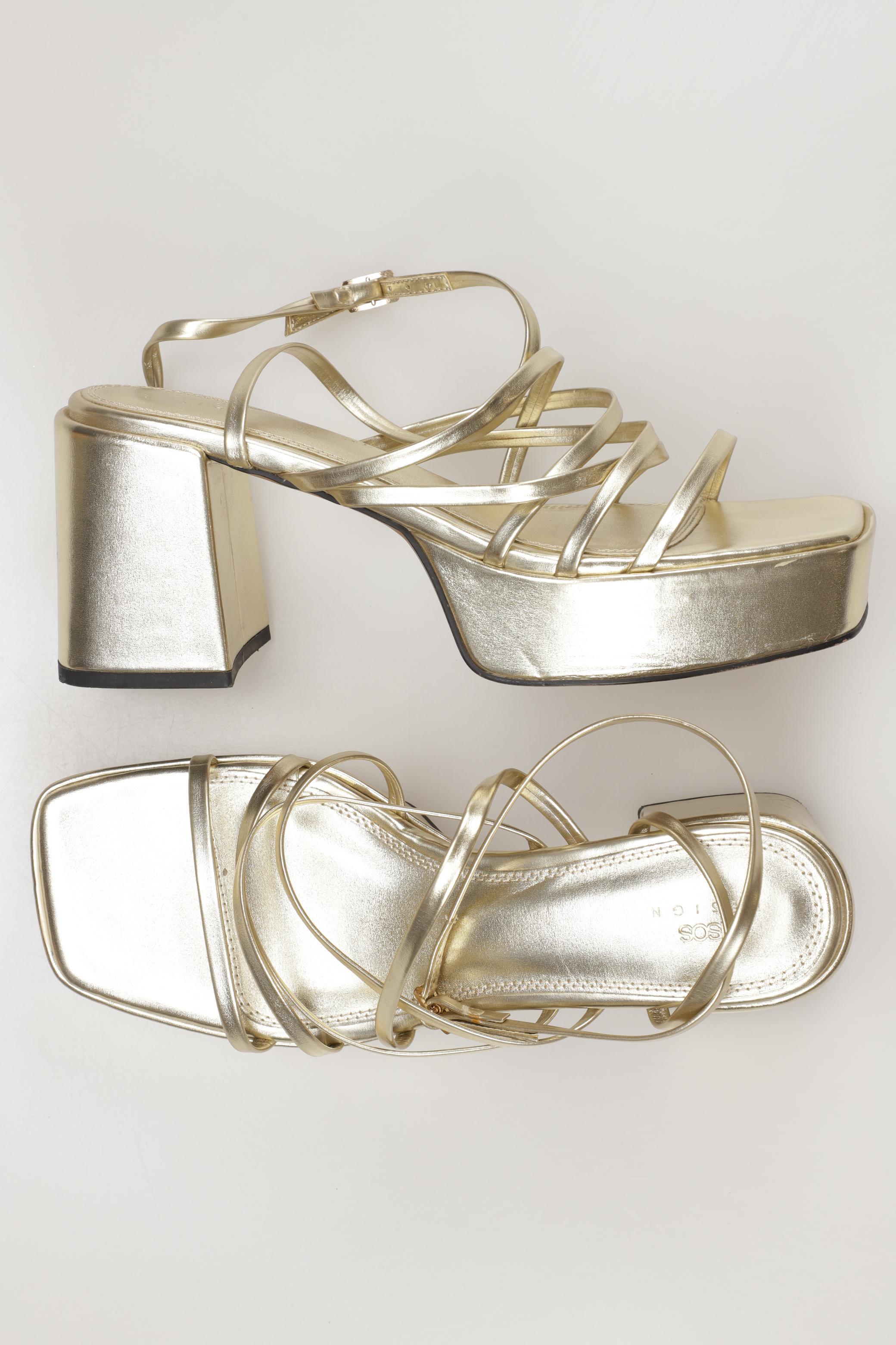 

asos Damen Sandale, gold, Gr. 41
