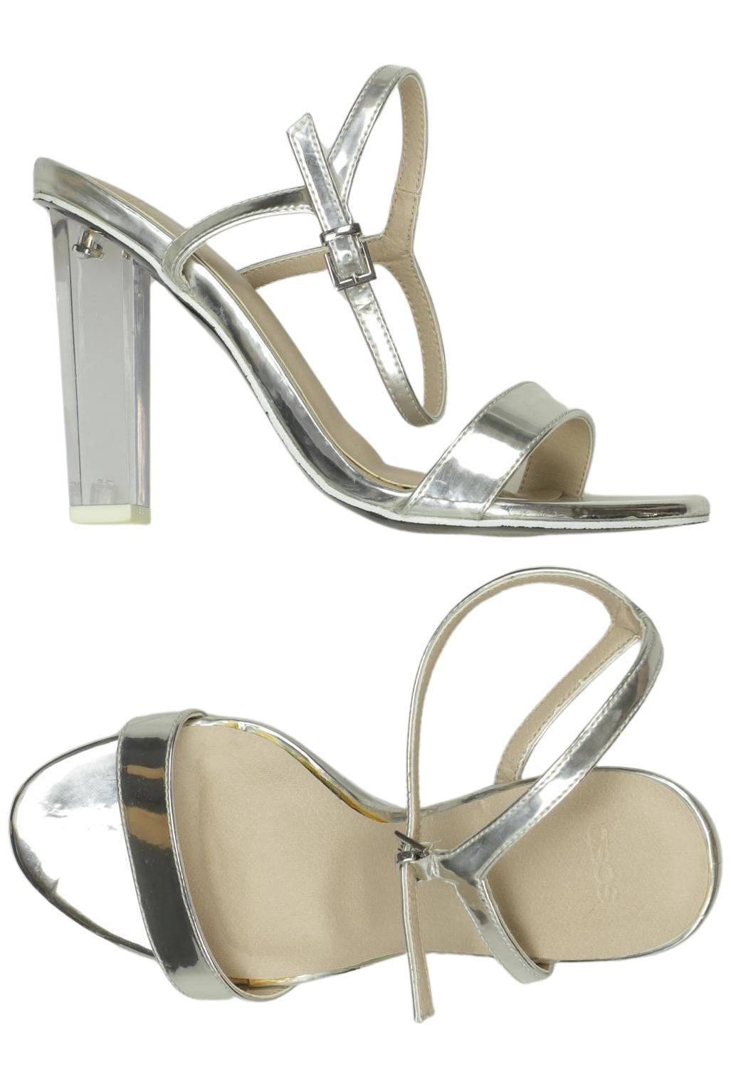 

asos Damen Sandale, silber, Gr. 3