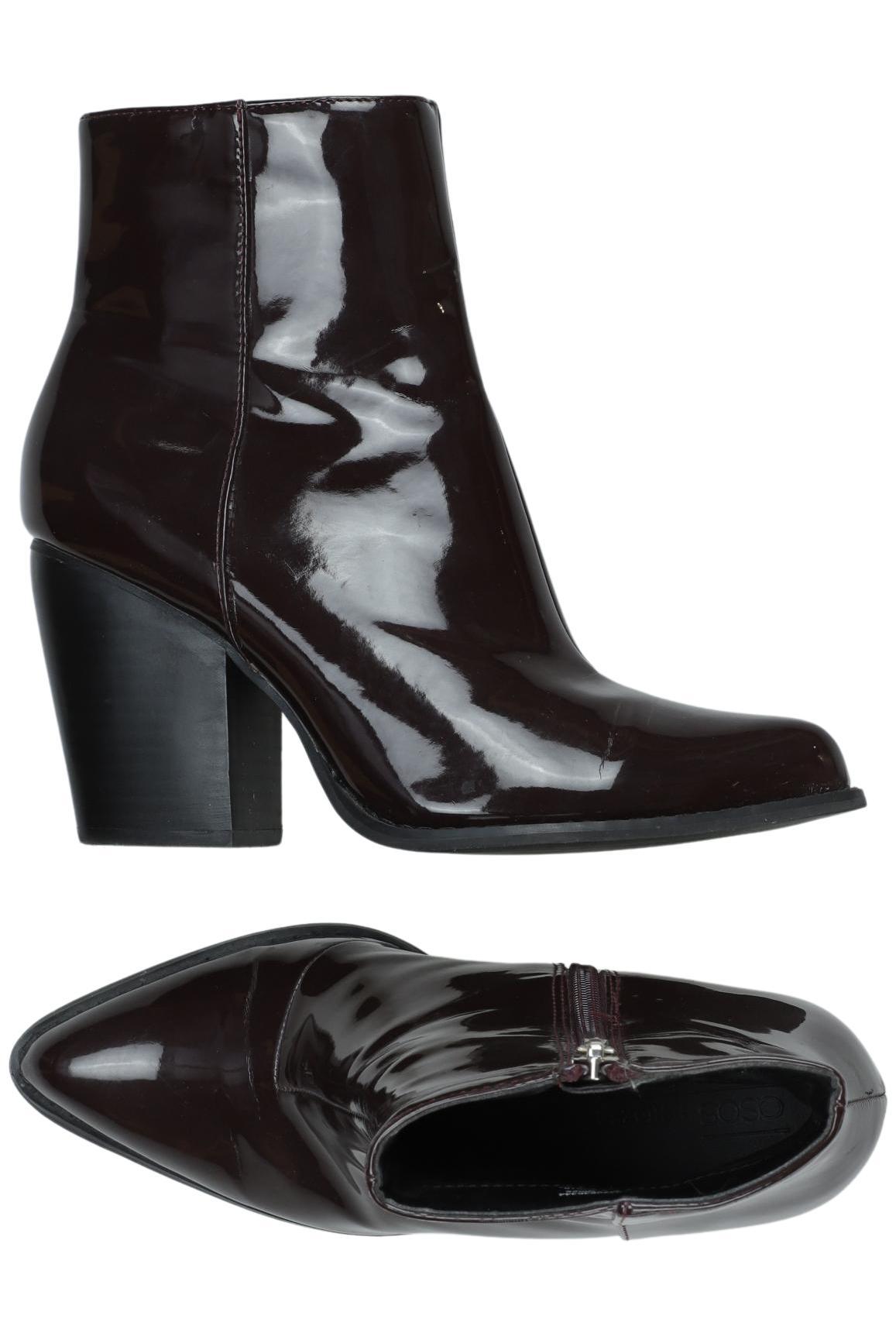 

asos Damen Stiefelette, bordeaux, Gr. 5
