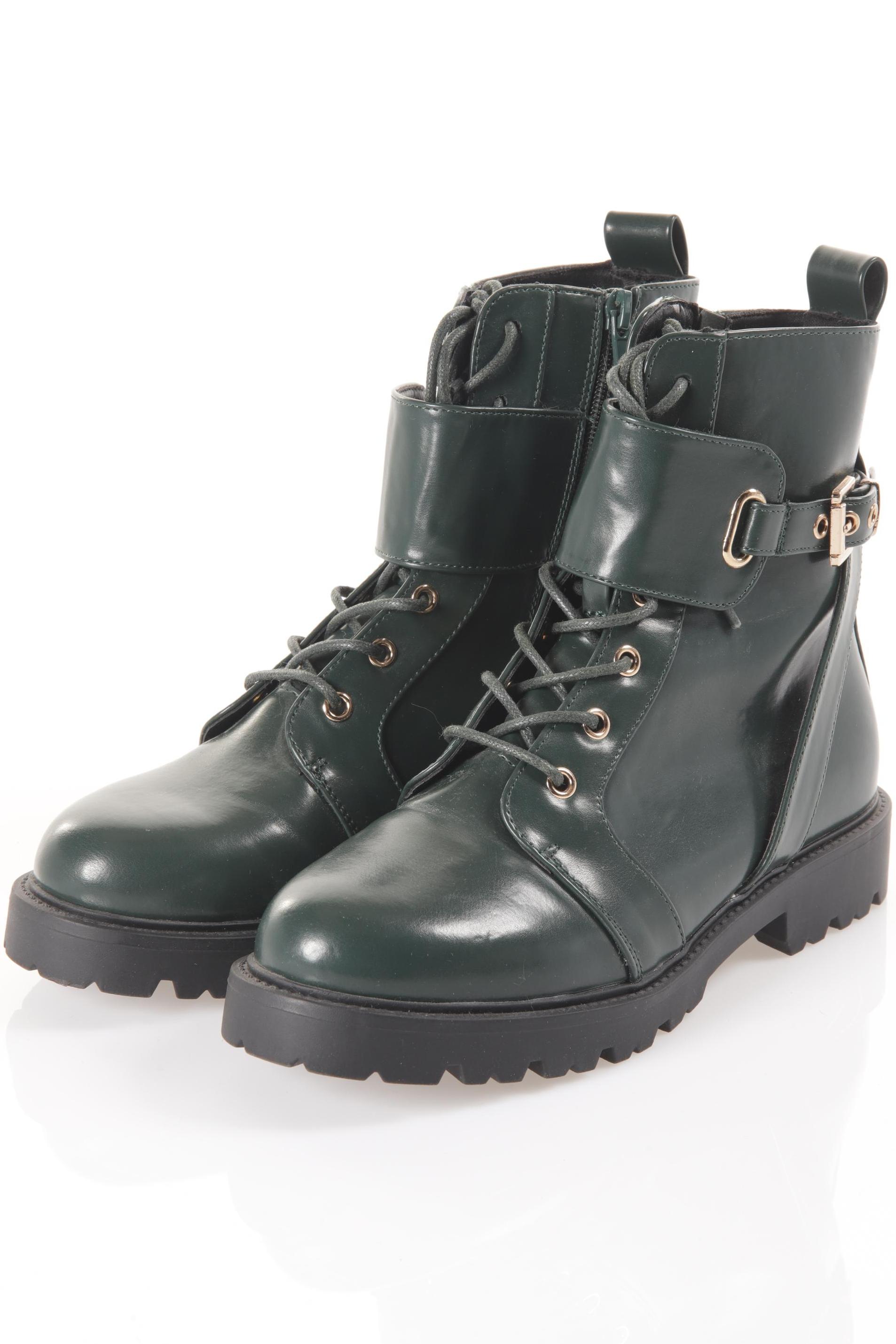 

asos Damen Stiefelette, grün, Gr. 38