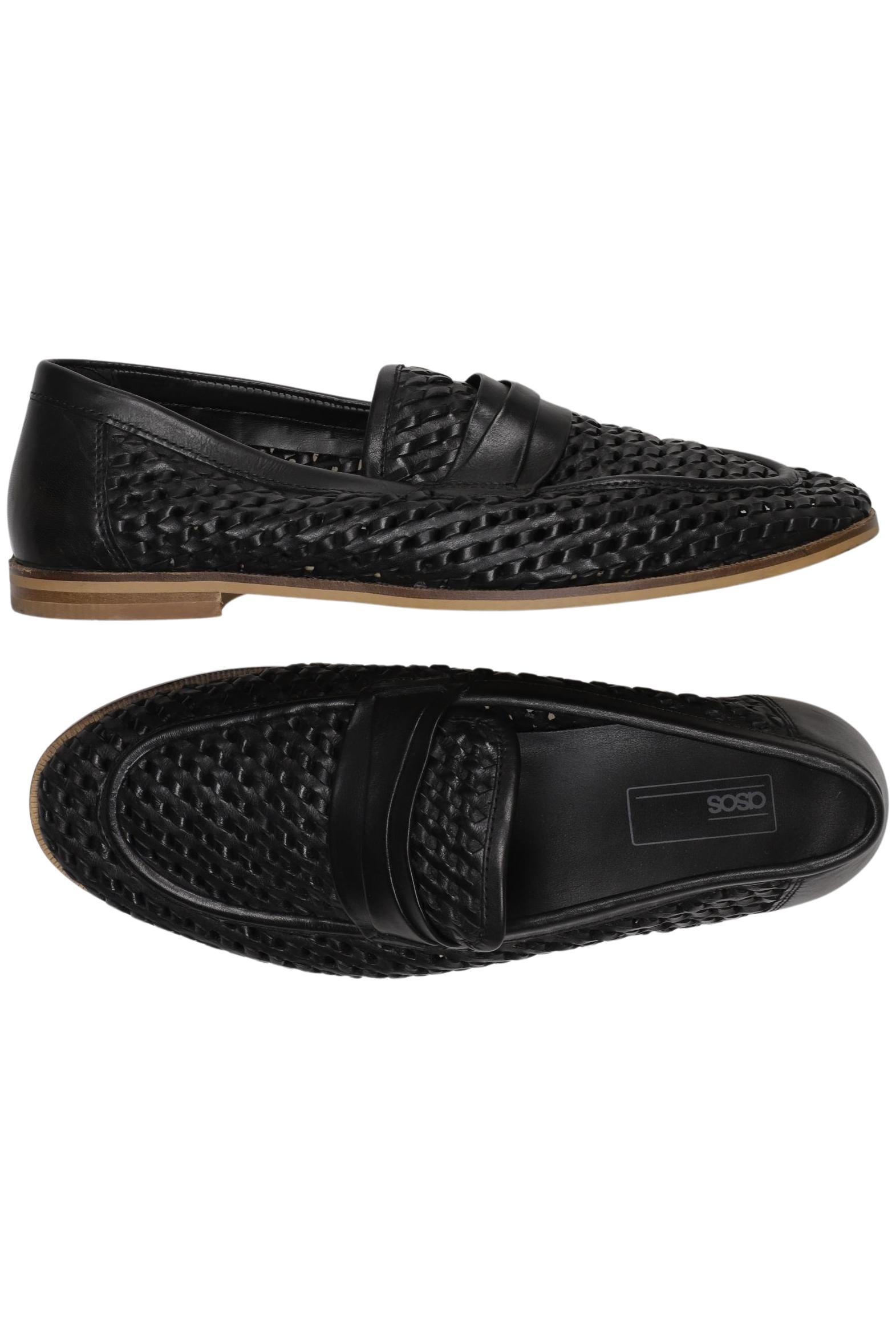 

asos Herren Halbschuh, schwarz, Gr. 9