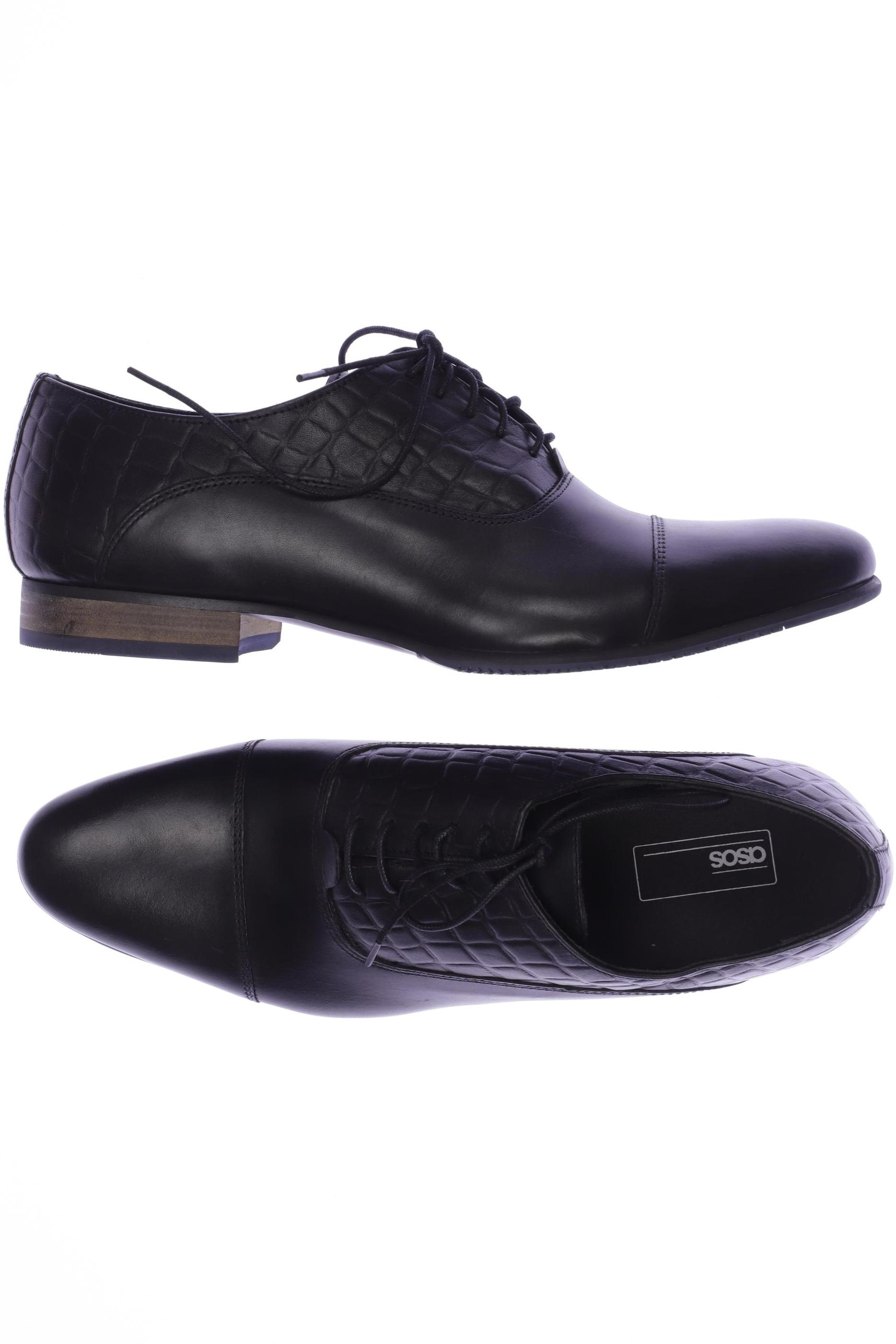 

asos Herren Halbschuh, schwarz, Gr. 10.5