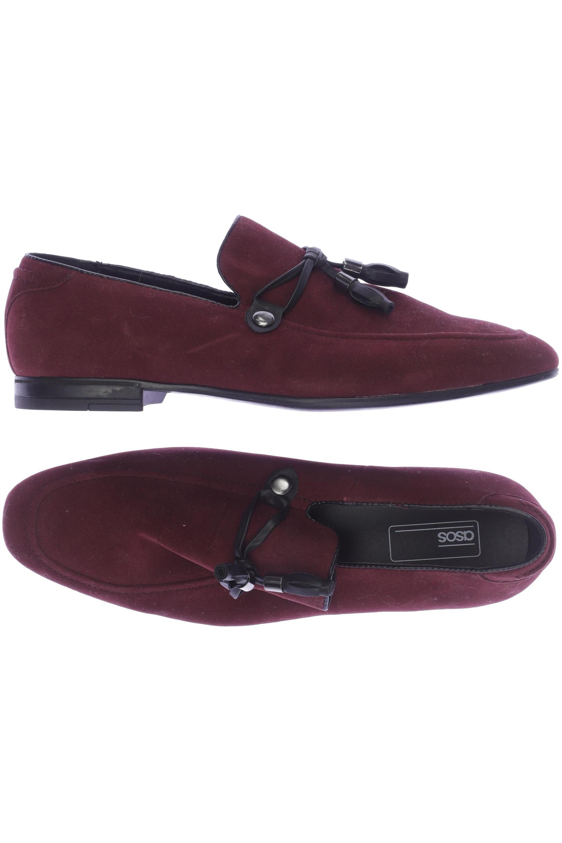 

asos Herren Halbschuh, bordeaux, Gr. 10