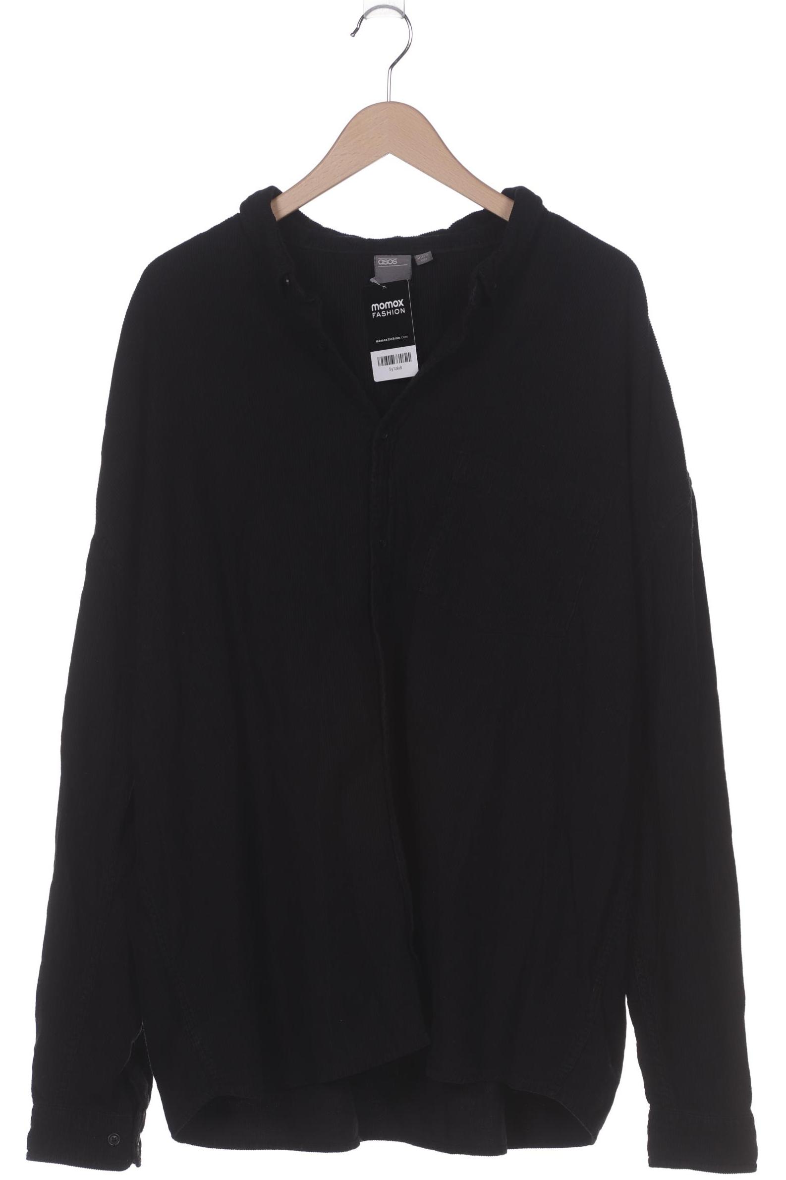 

asos Herren Hemd, schwarz, Gr. 58