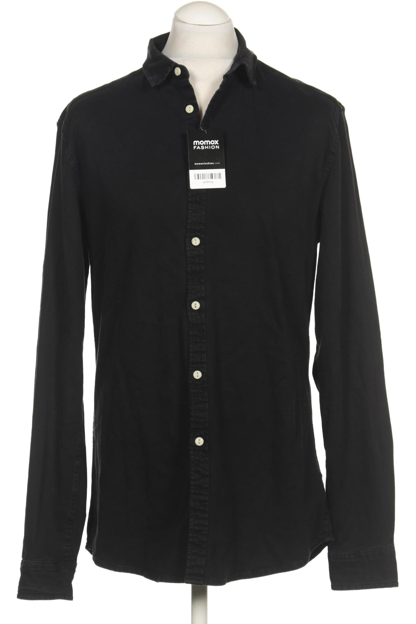 

asos Herren Hemd, schwarz, Gr. 54
