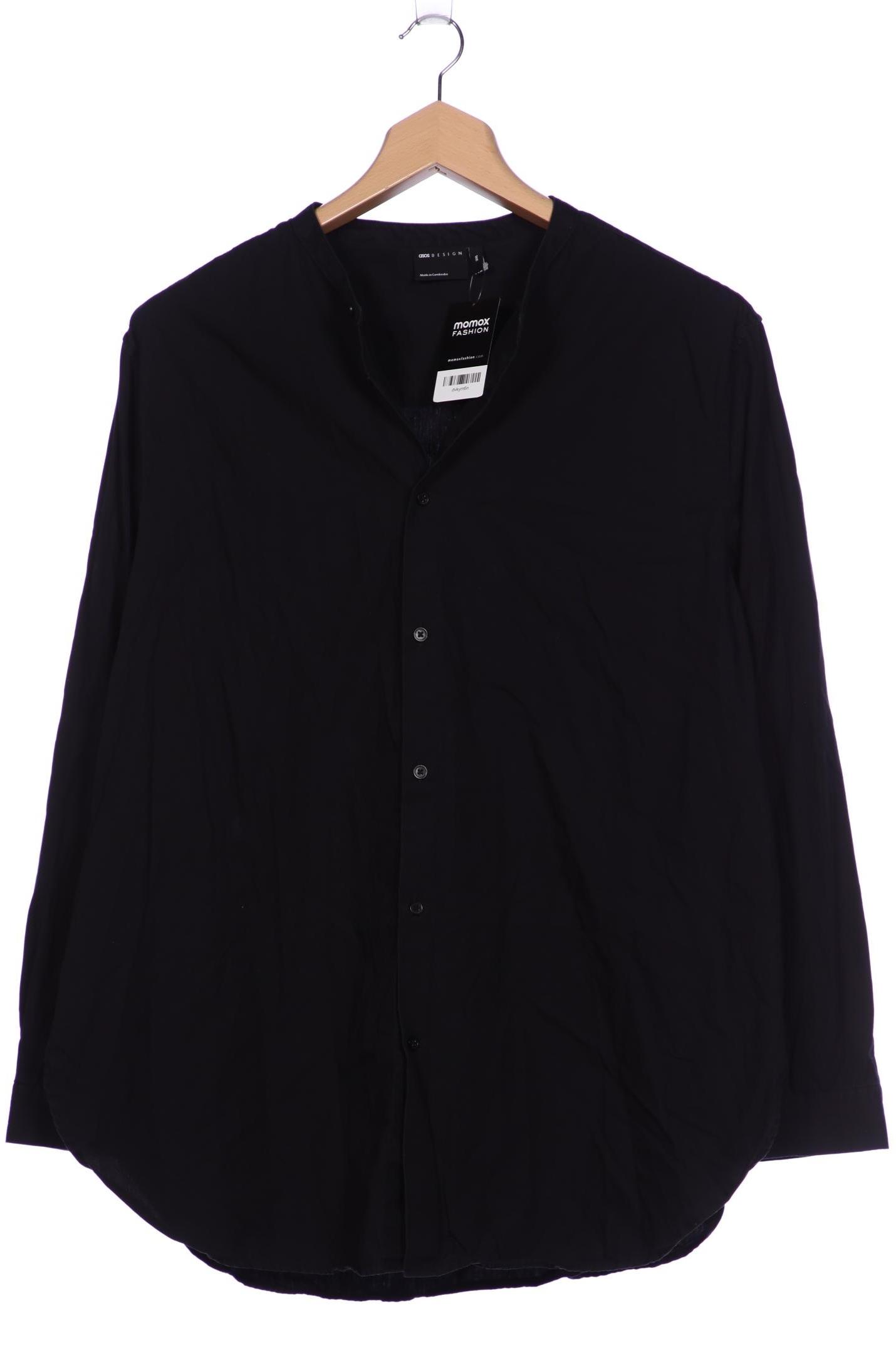 

asos Herren Hemd, schwarz, Gr. 58