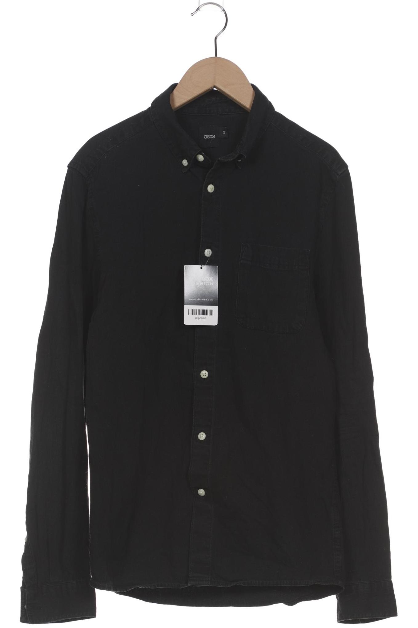 

asos Herren Hemd, schwarz, Gr. 46