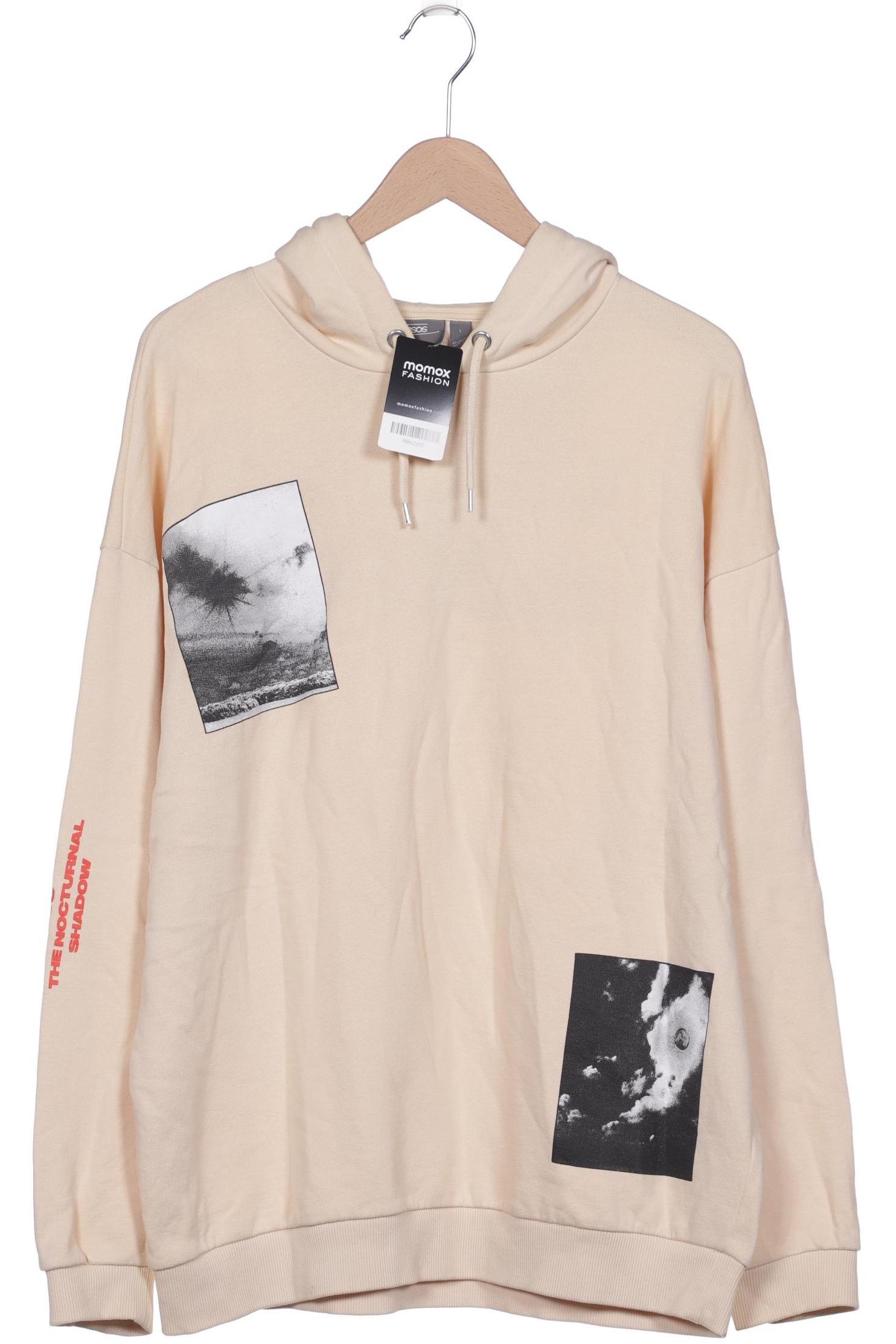 

asos Herren Kapuzenpullover, cremeweiß, Gr. 52