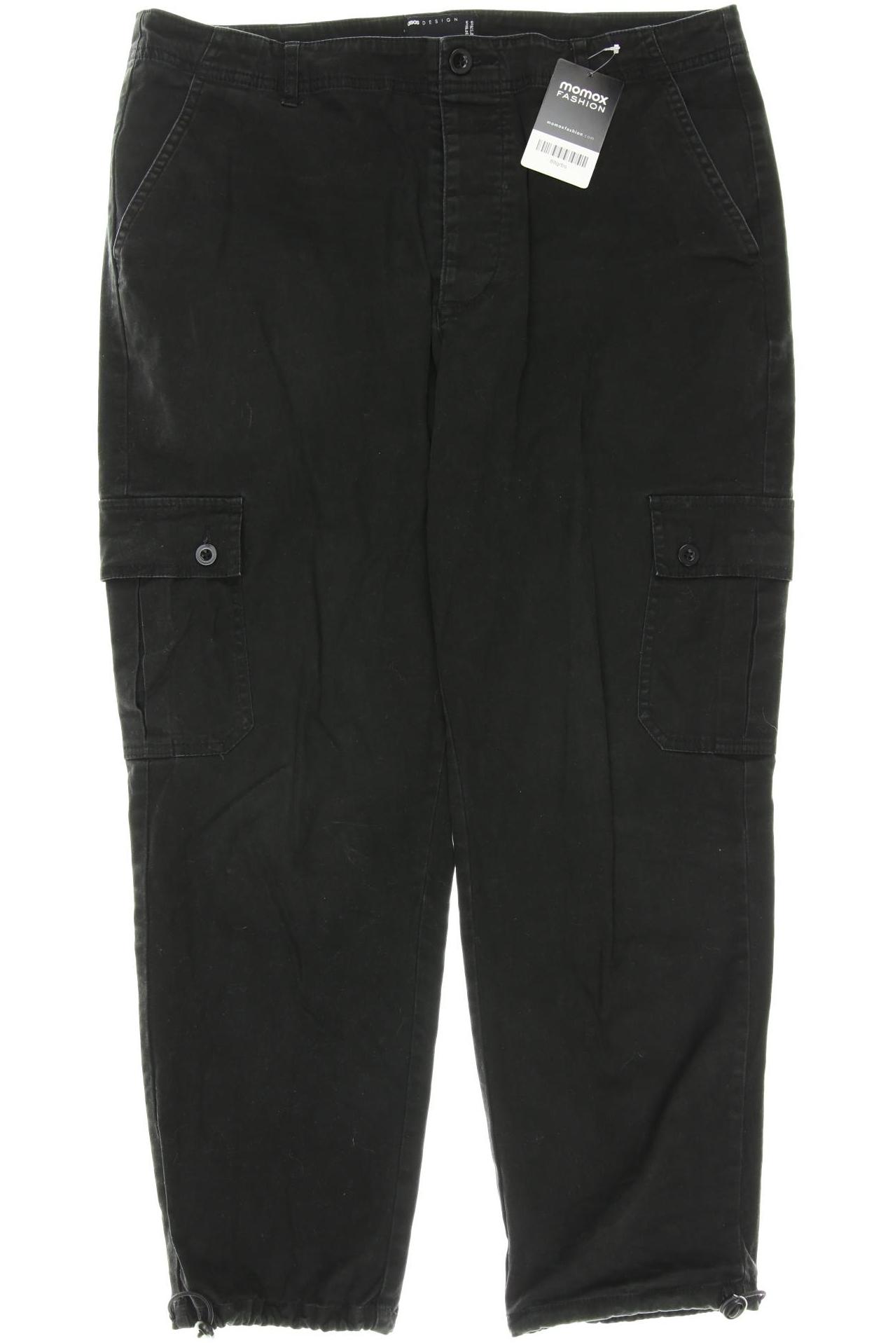 

asos Herren Stoffhose, schwarz, Gr. 34