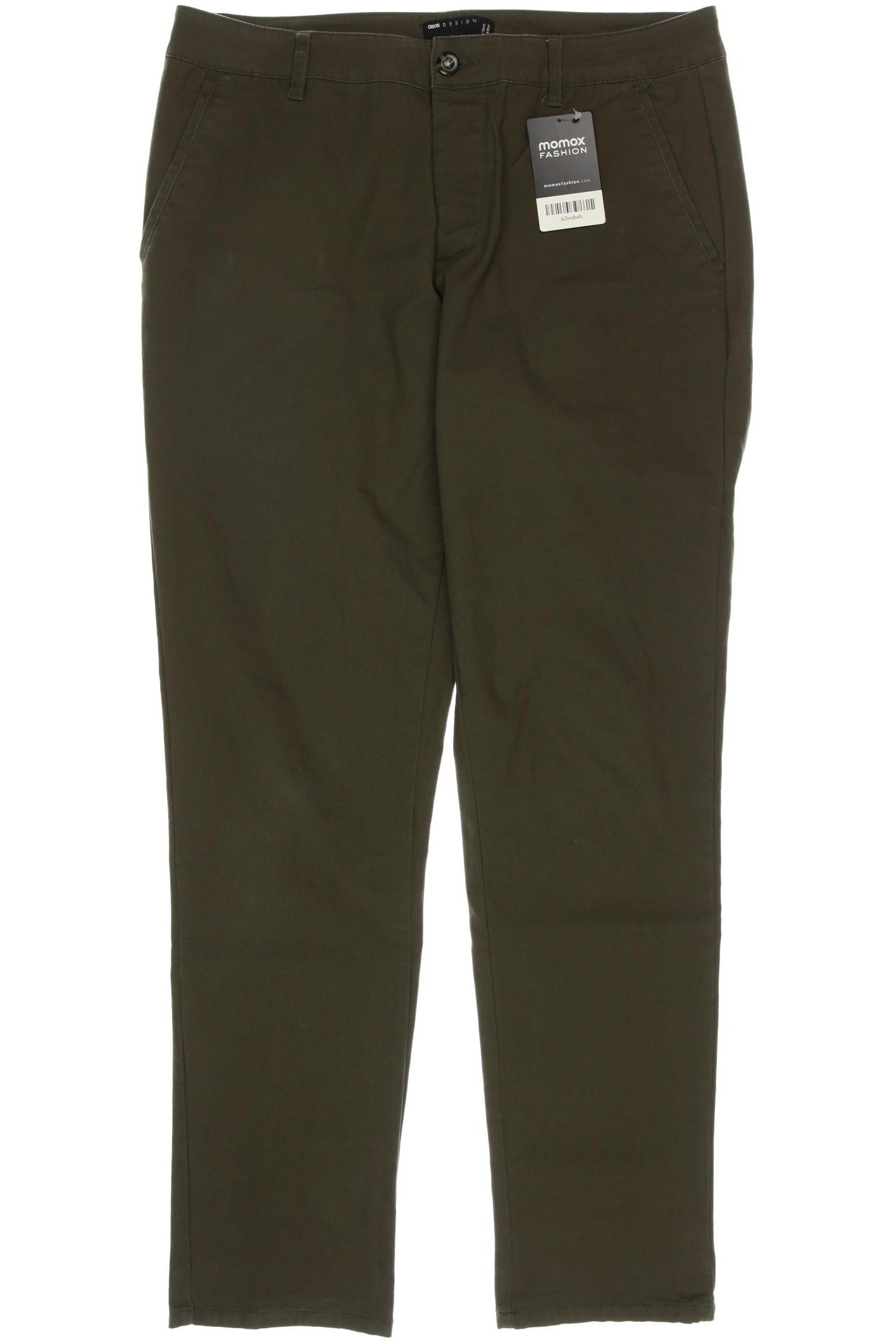 

asos Herren Stoffhose, grün, Gr. 33