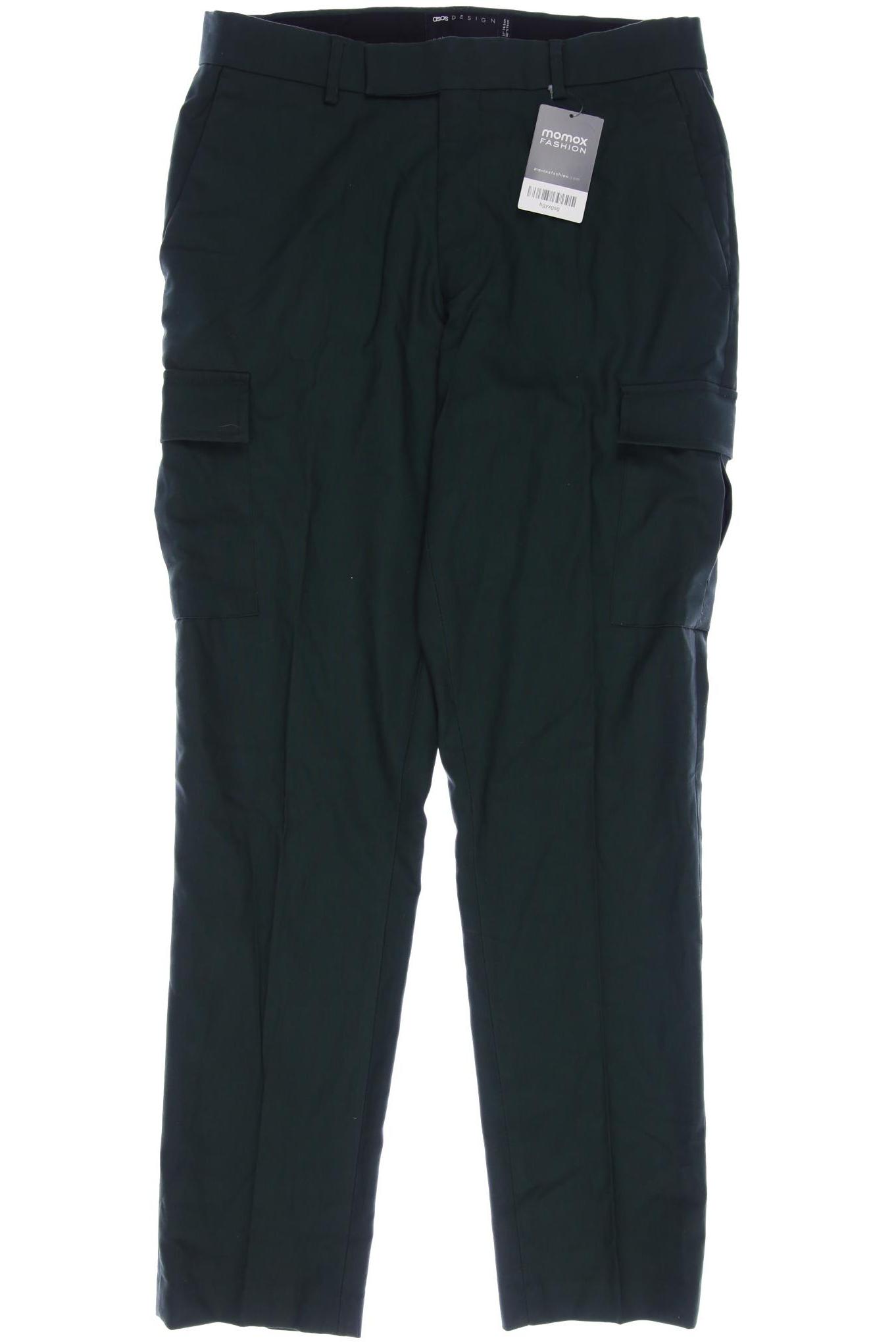 

asos Herren Stoffhose, grün, Gr. 31