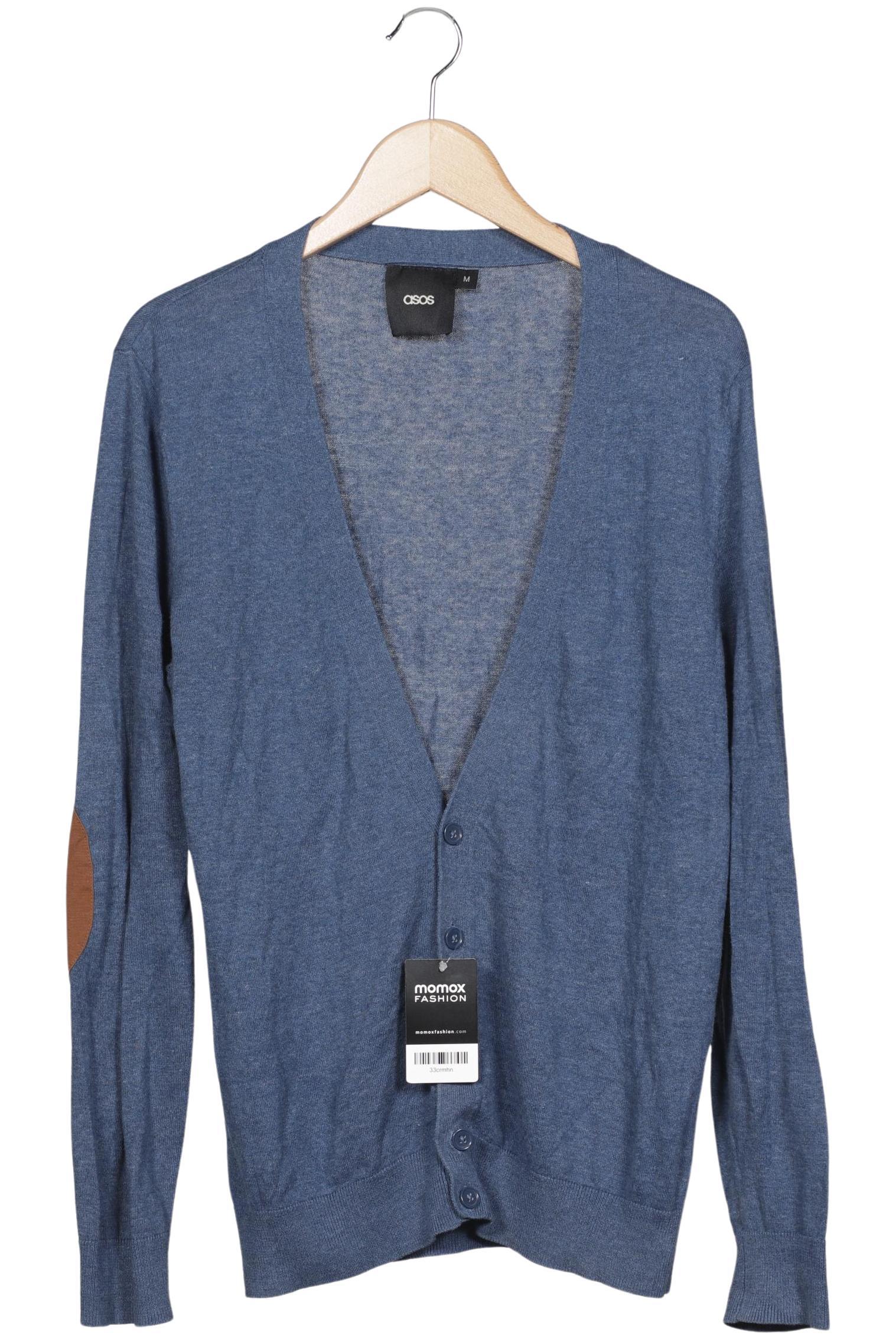 

asos Herren Strickjacke, blau, Gr. 48