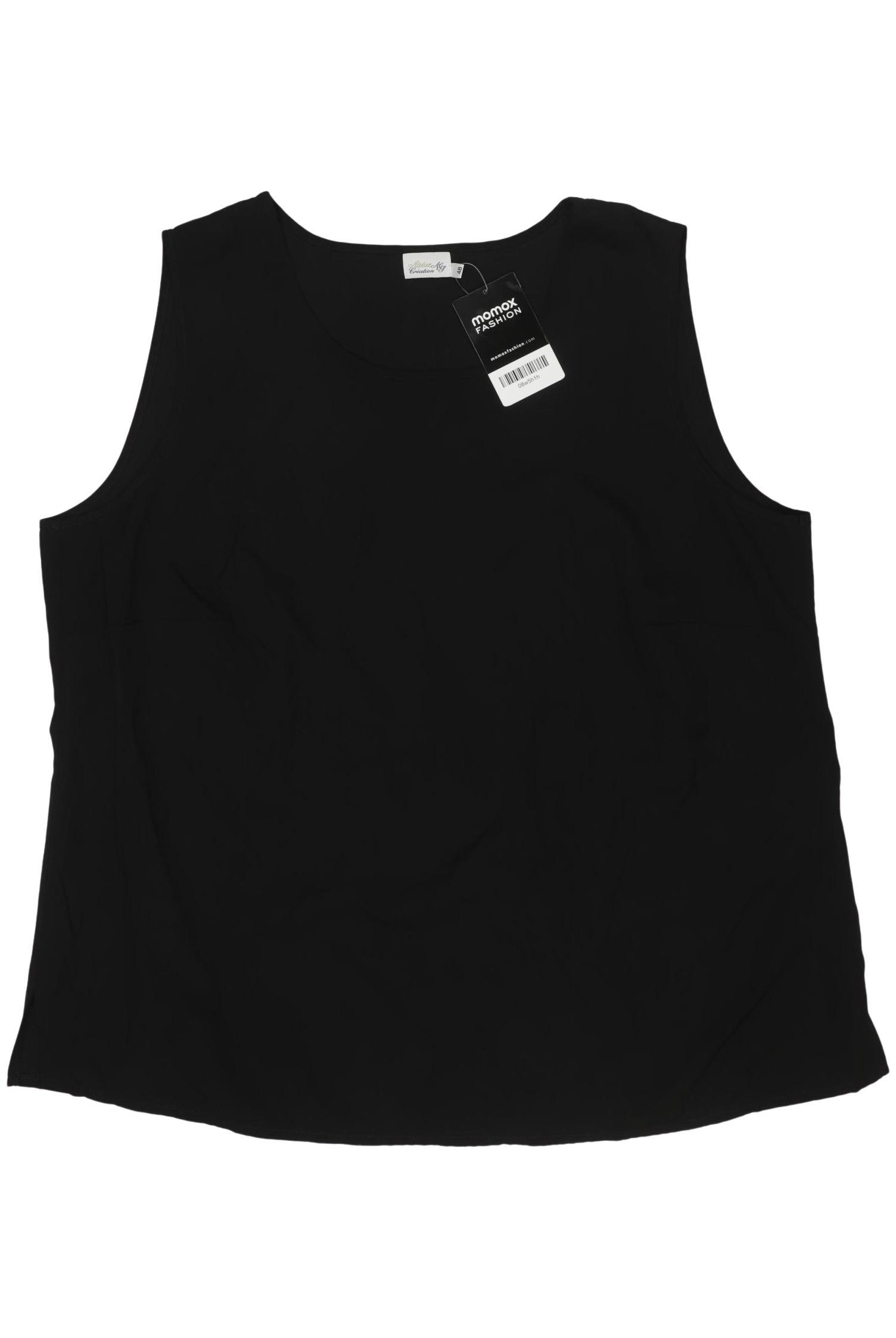 

Atelier Goldner Schnitt Damen Top, schwarz, Gr. 48