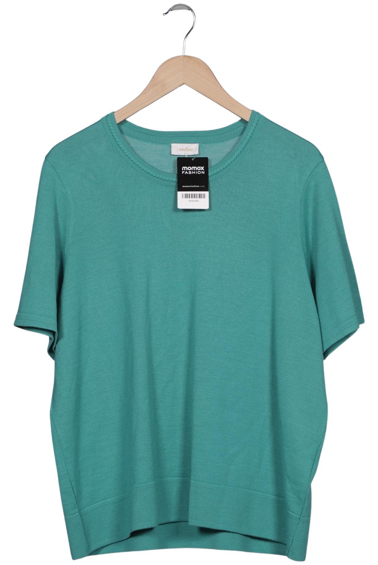 

Atelier Goldner Schnitt Damen Pullover, türkis, Gr. 48