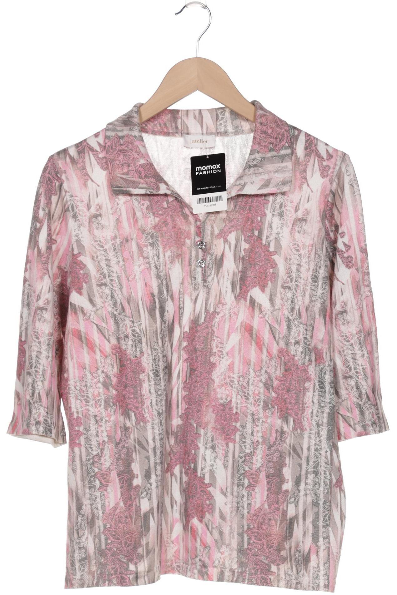 

Atelier Goldner Schnitt Damen Poloshirt, pink, Gr. 46