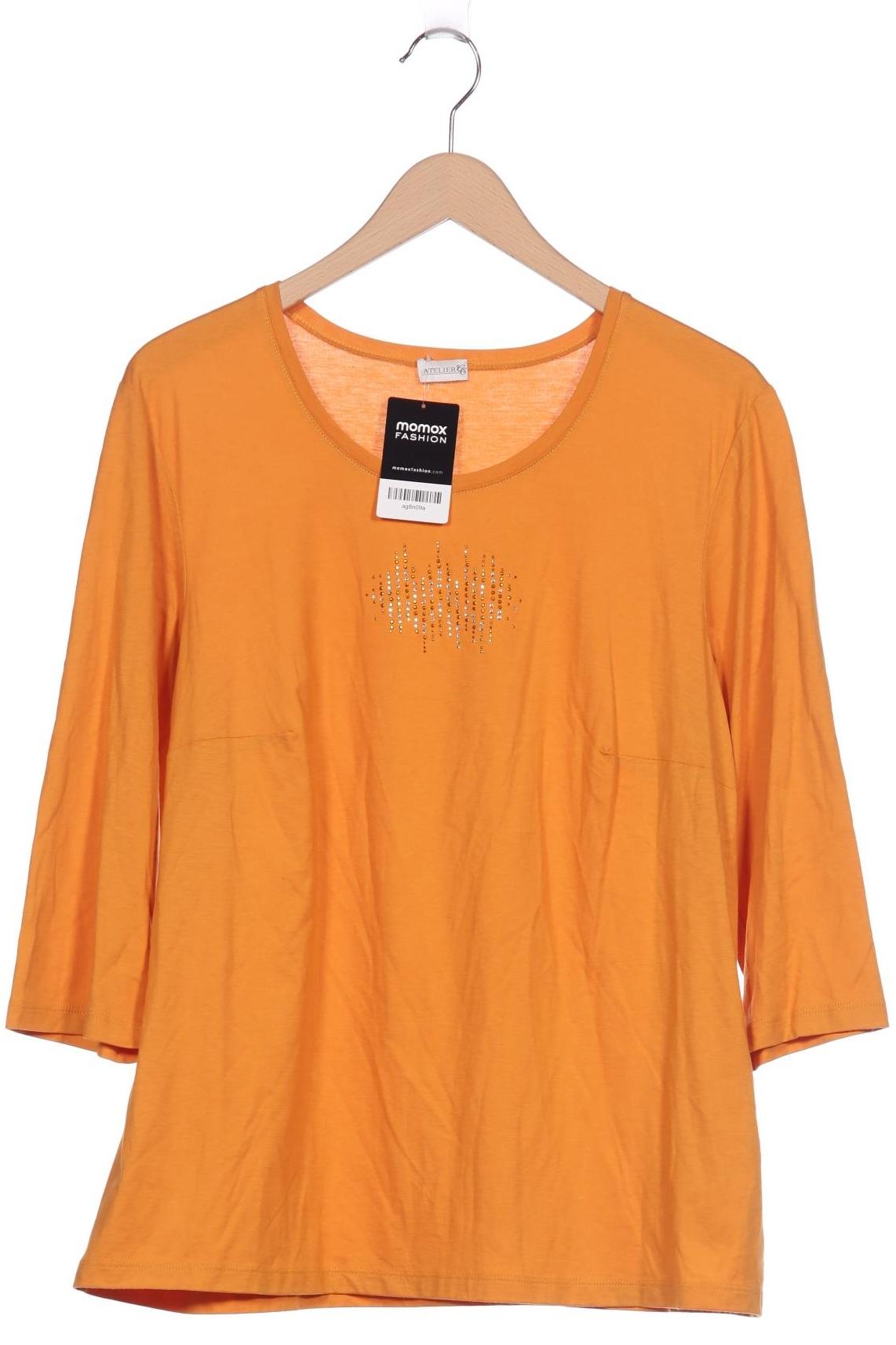 

Atelier Goldner Schnitt Damen Langarmshirt, orange, Gr. 48