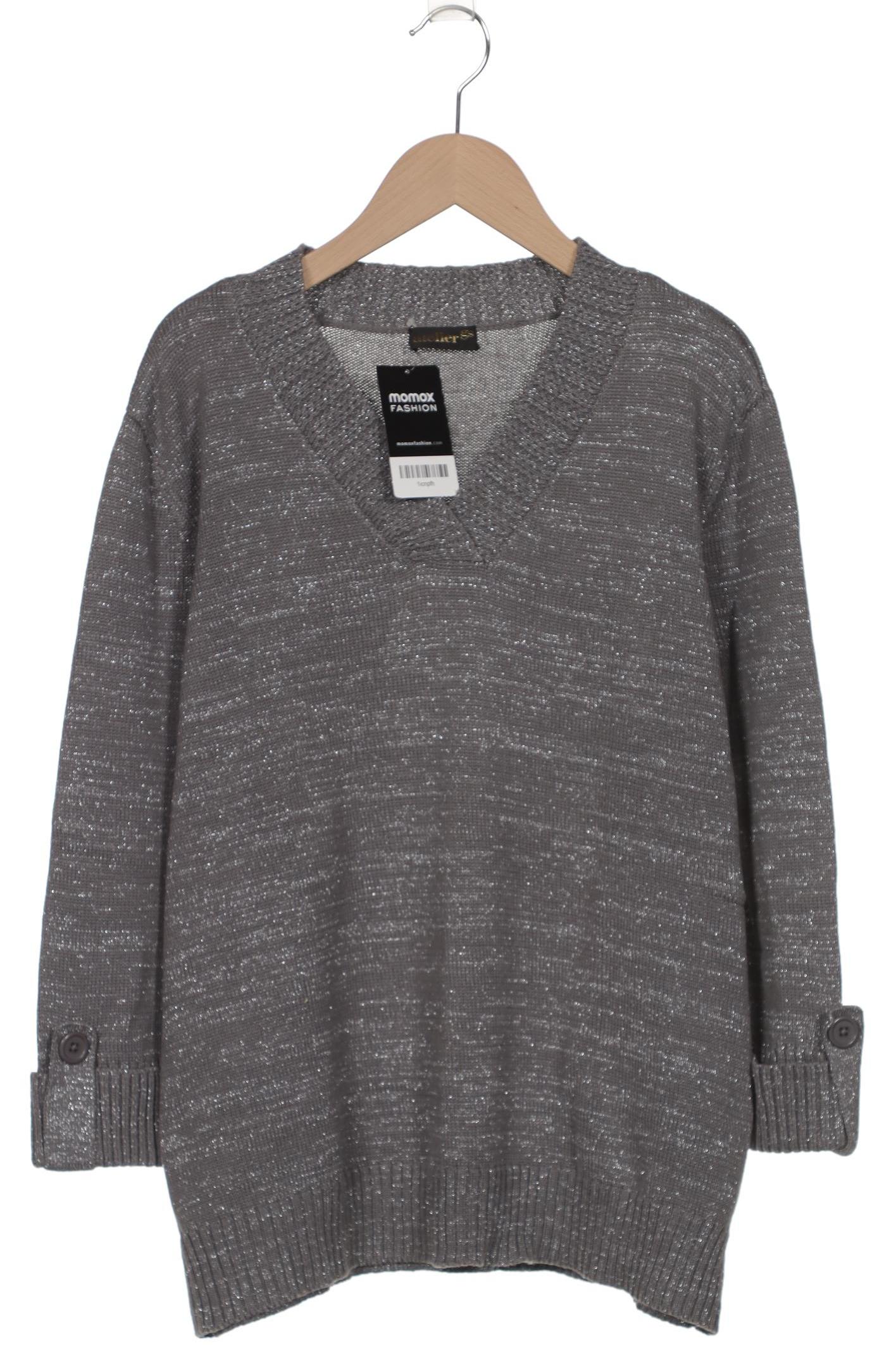 

Atelier Goldner Schnitt Damen Pullover, grau, Gr. 44