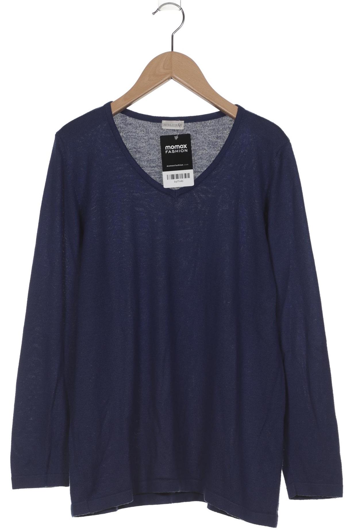 

Atelier Goldner Schnitt Damen Pullover, blau, Gr. 42